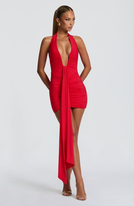 minilena Rosetta Mini Dress Red