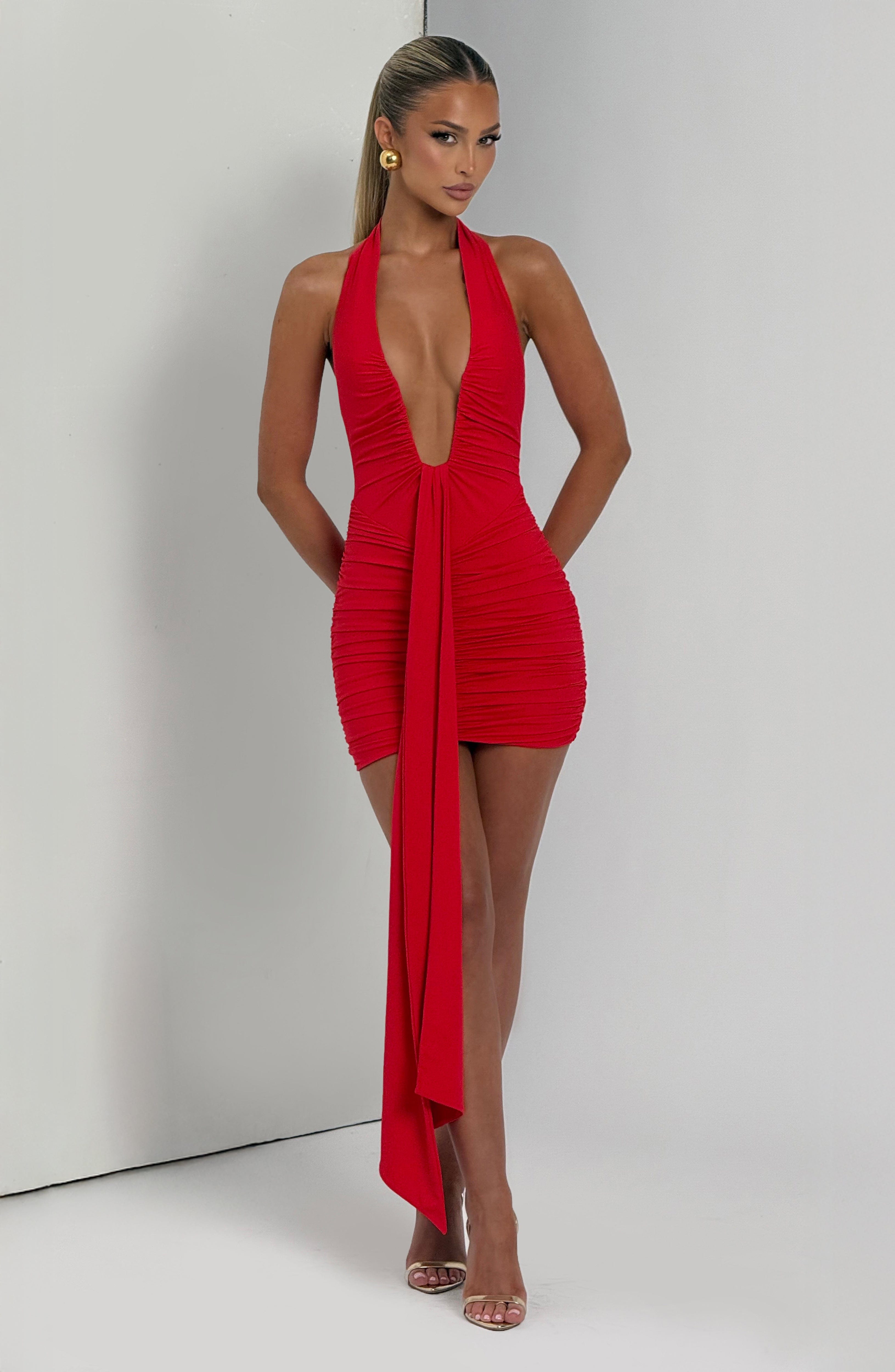 minilena Rosetta Mini Dress Red