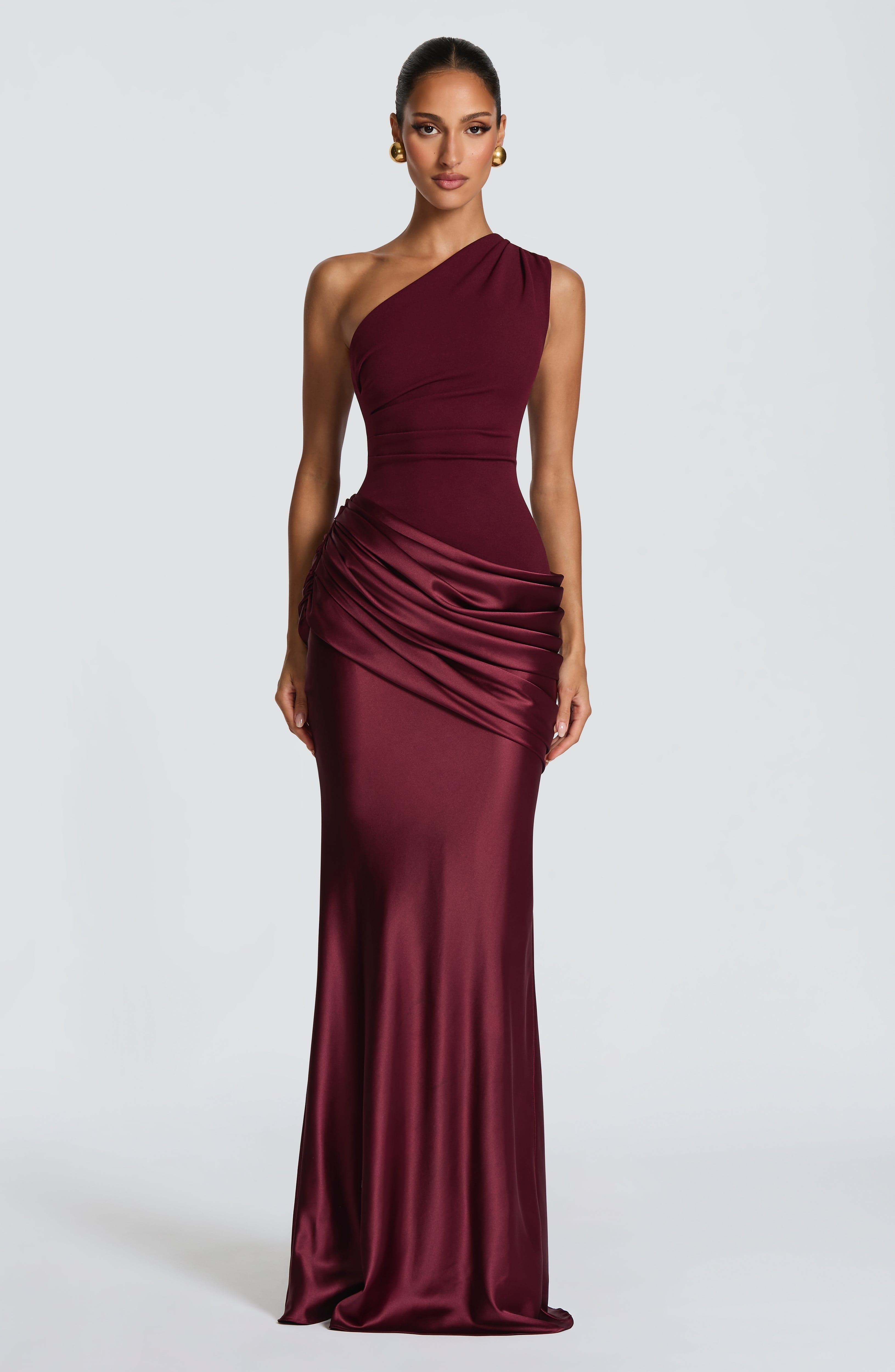 minilena Sadona Maxi Dress Cherry Lacquer