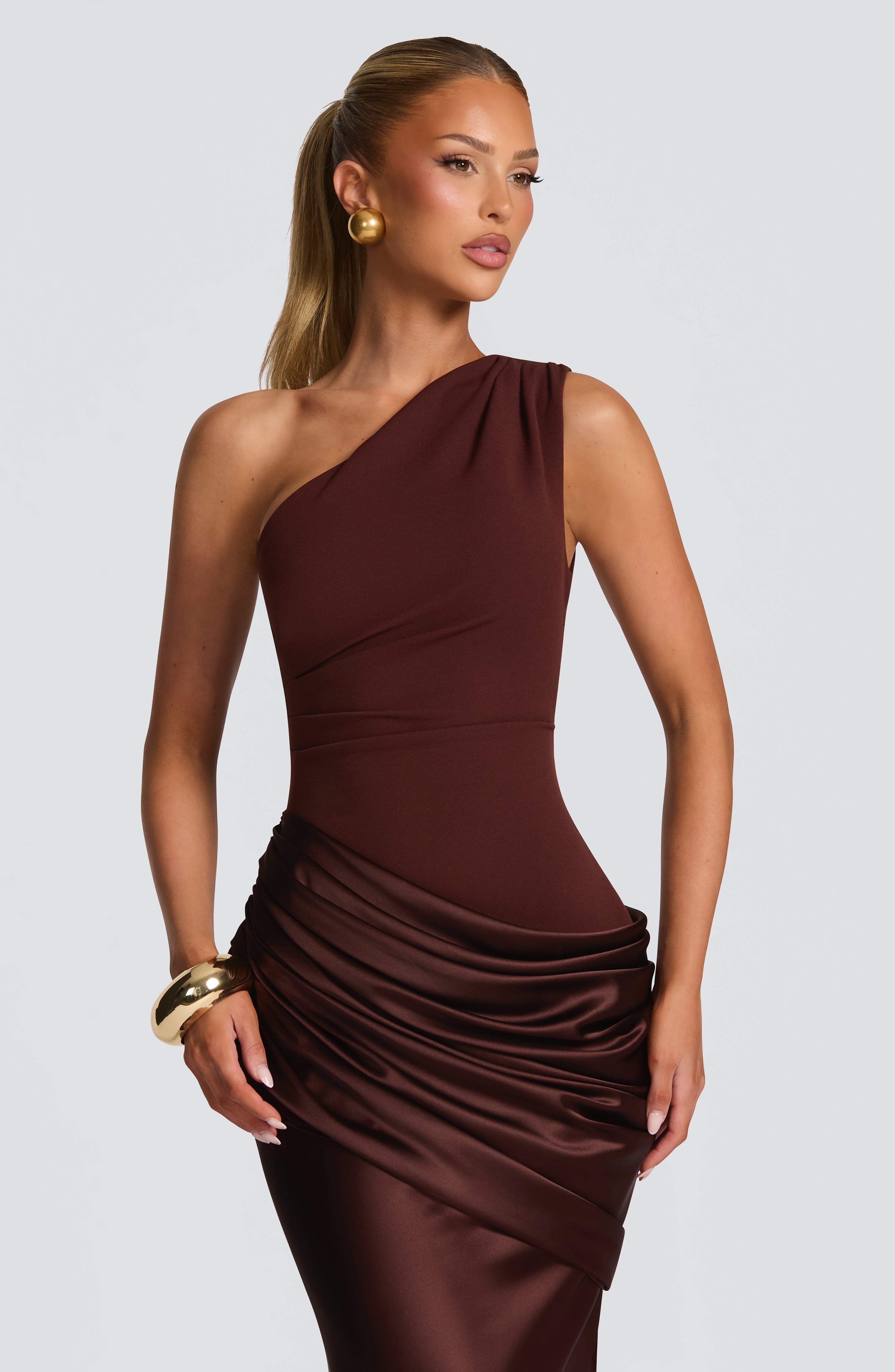 minilena Sadona Maxi Dress Plum Brown