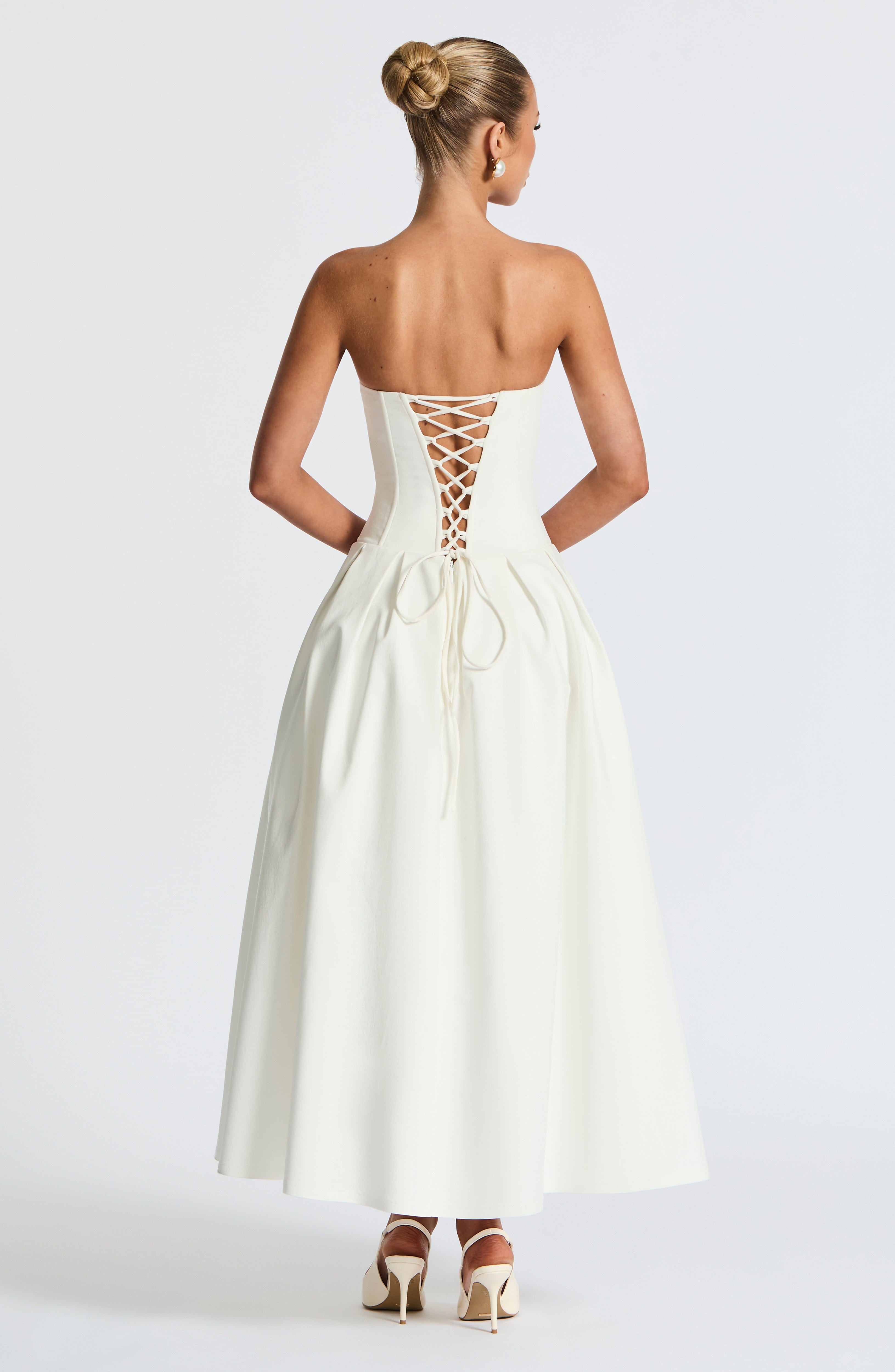 minilena Salma Midi Dress Ivory