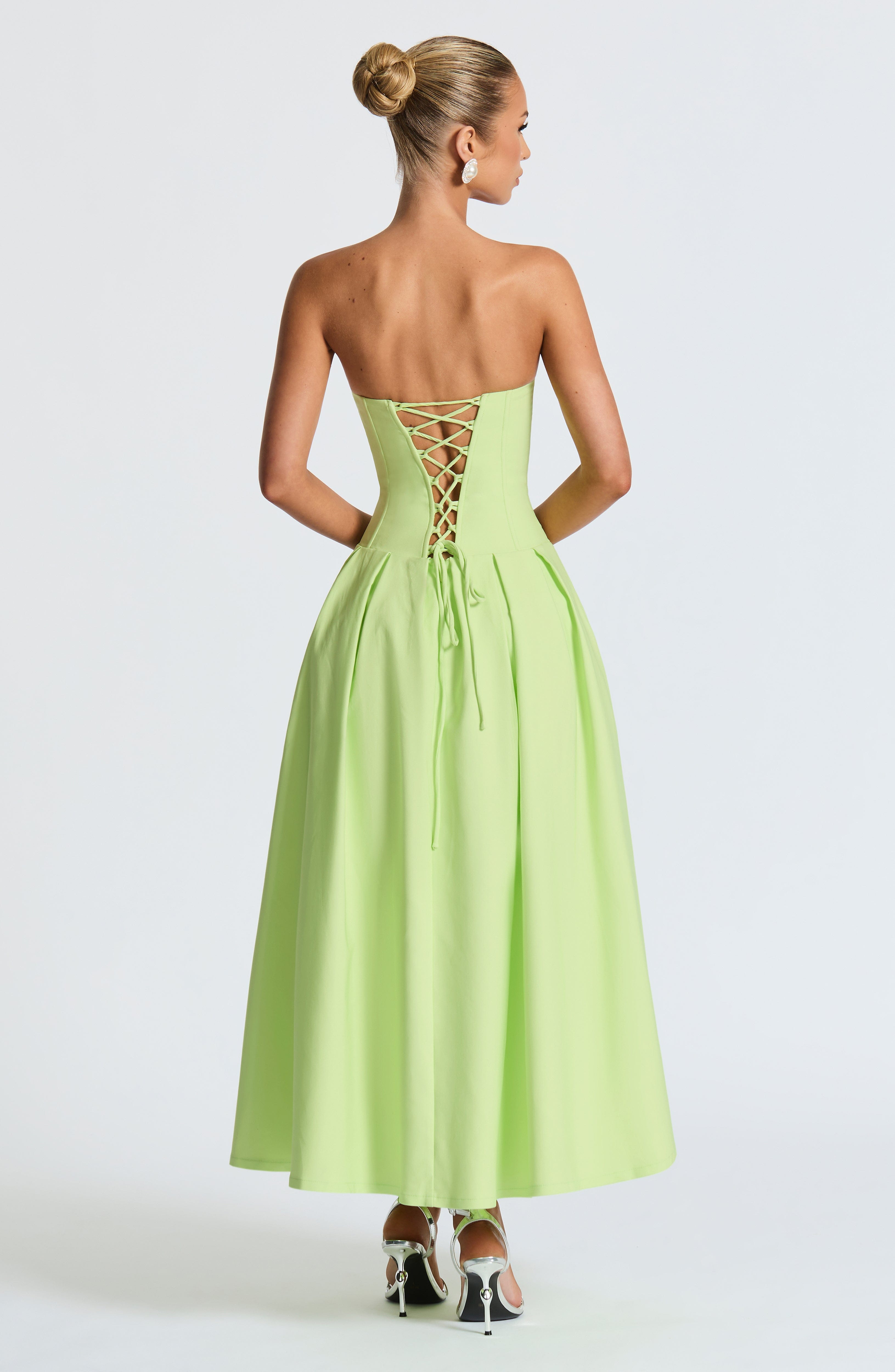 minilena Salma Midi Dress Lime