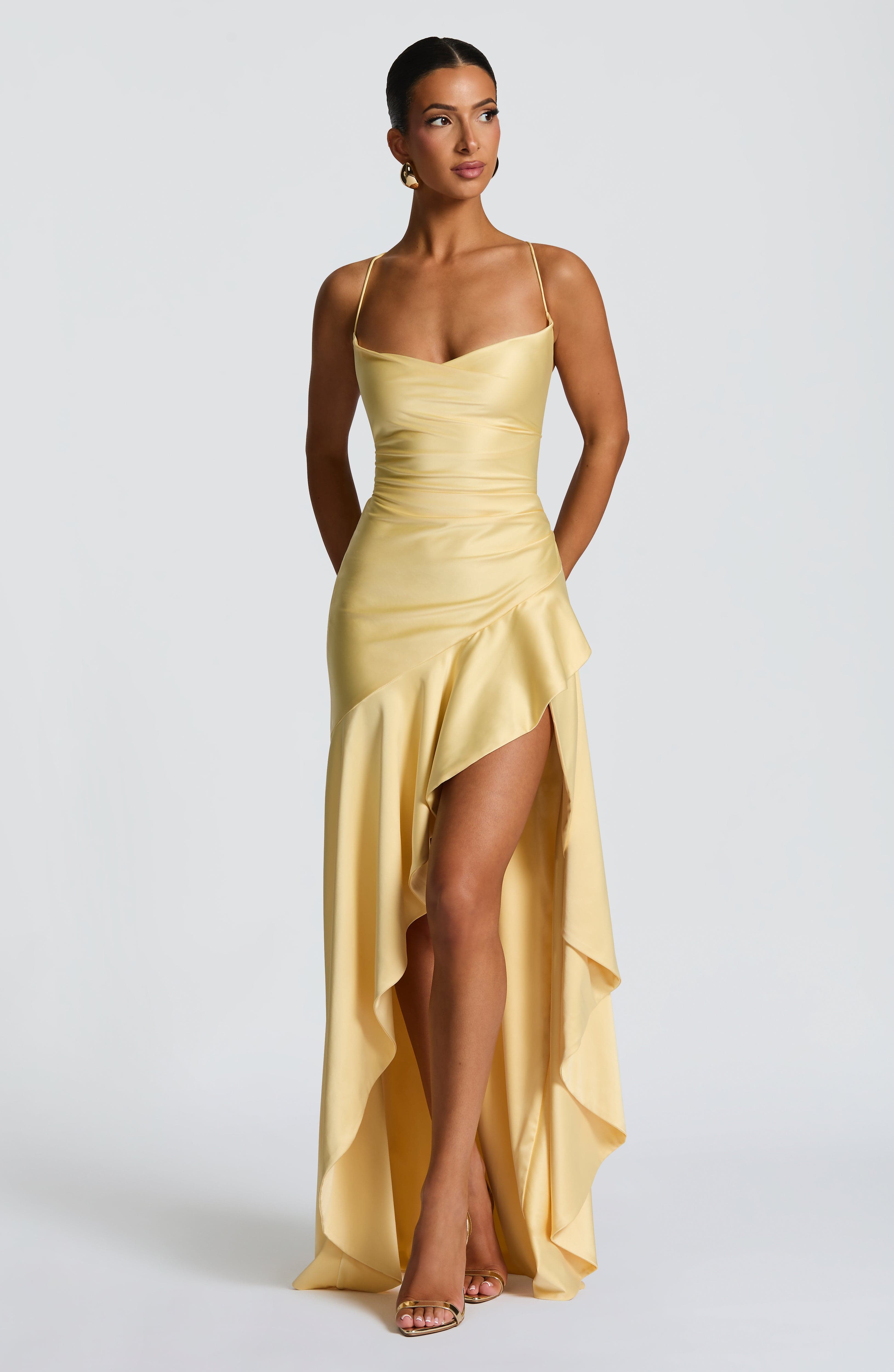 minilena Samira Maxi Dress Lemon