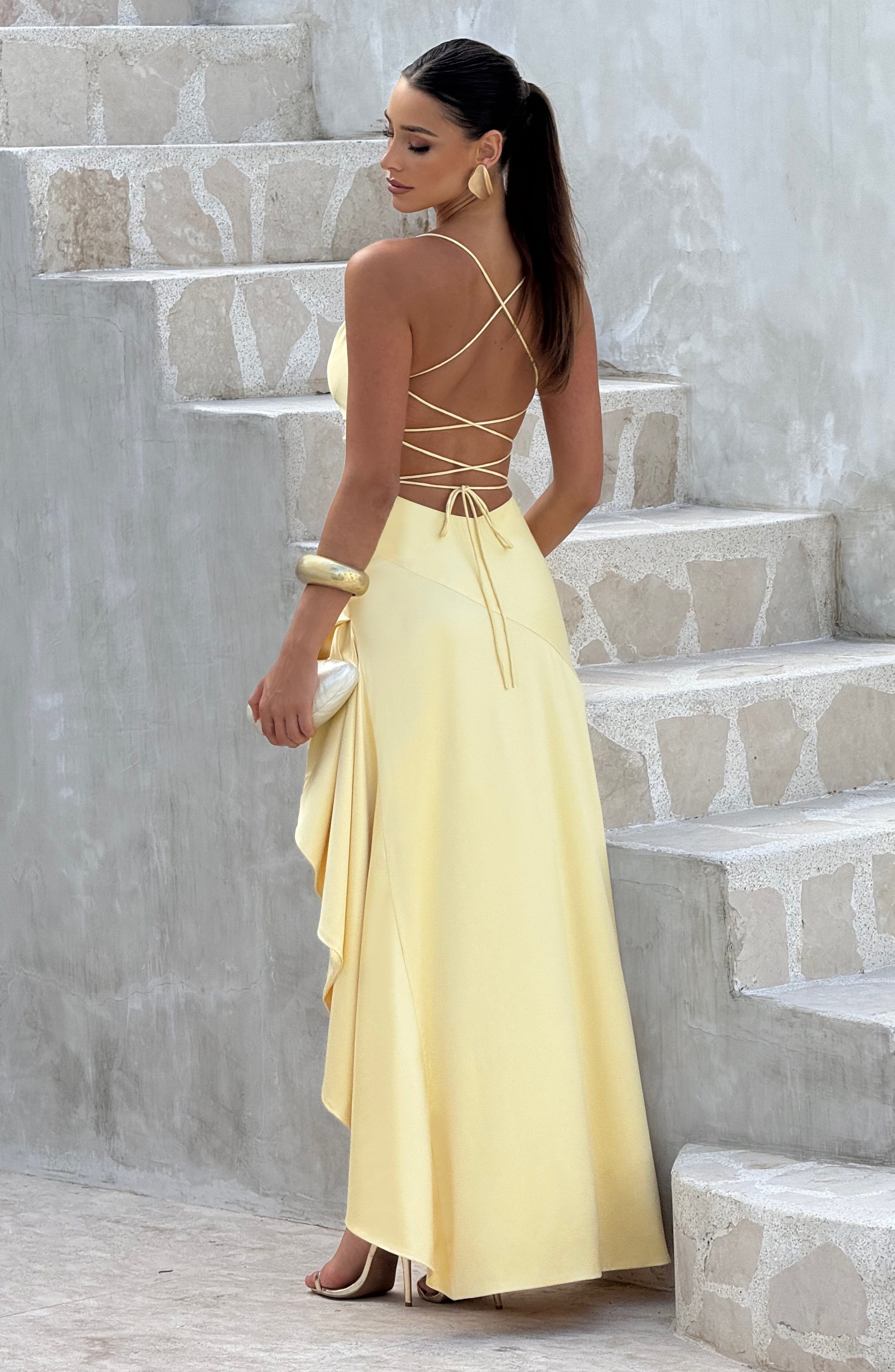 minilena Samira Maxi Dress Lemon