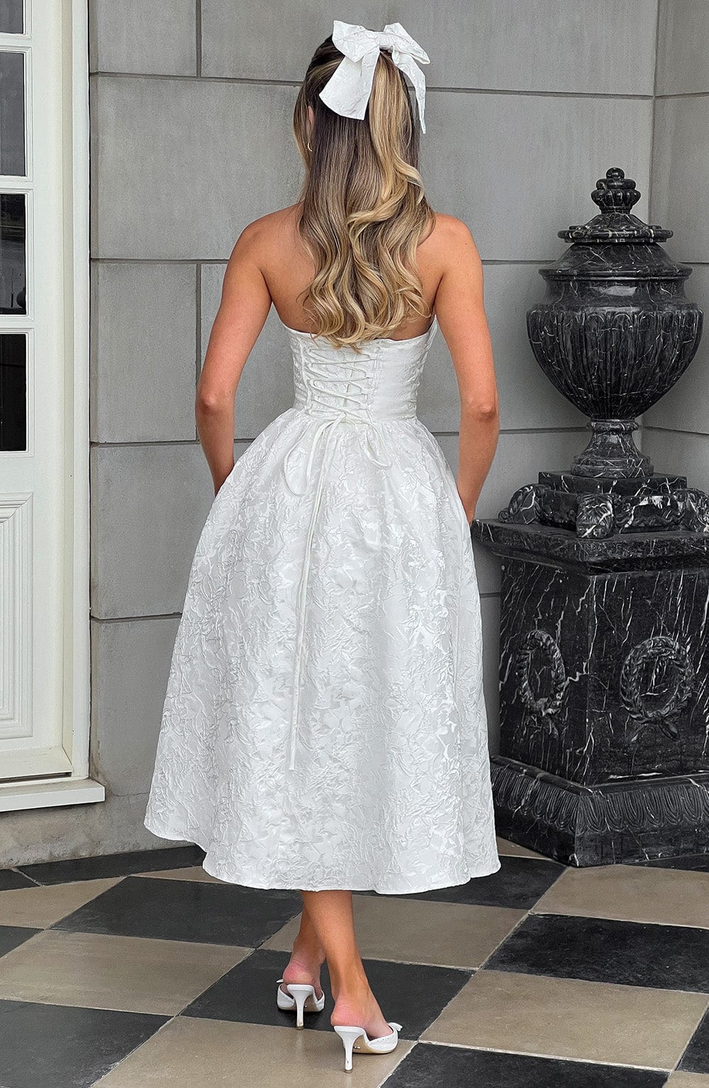 minilena Saoirse Midi Dress Ivory
