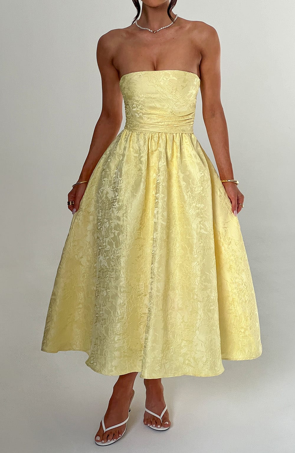 minilena Saoirse Midi Dress Lemon