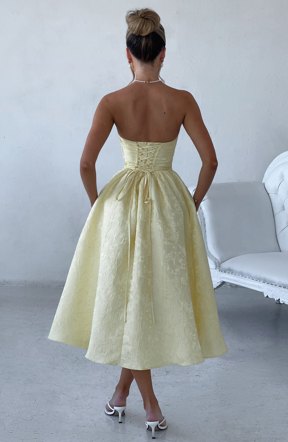 minilena Saoirse Midi Dress Lemon
