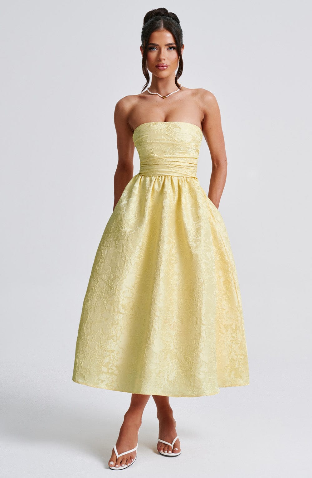 minilena Saoirse Midi Dress Lemon
