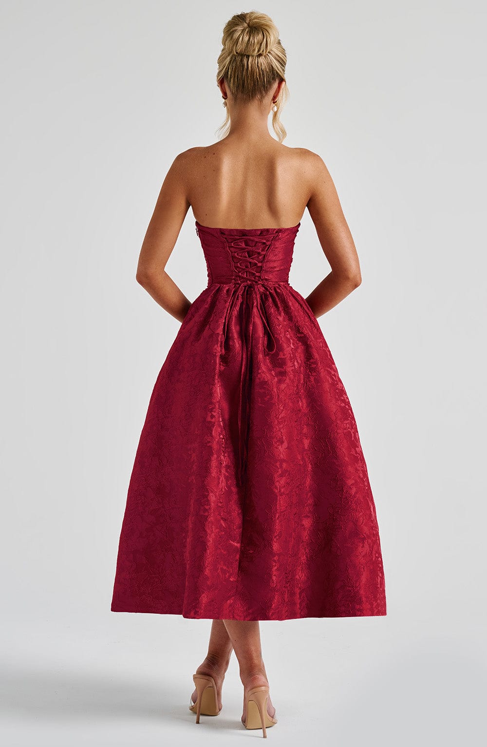 minilena Saoirse Midi Dress Red