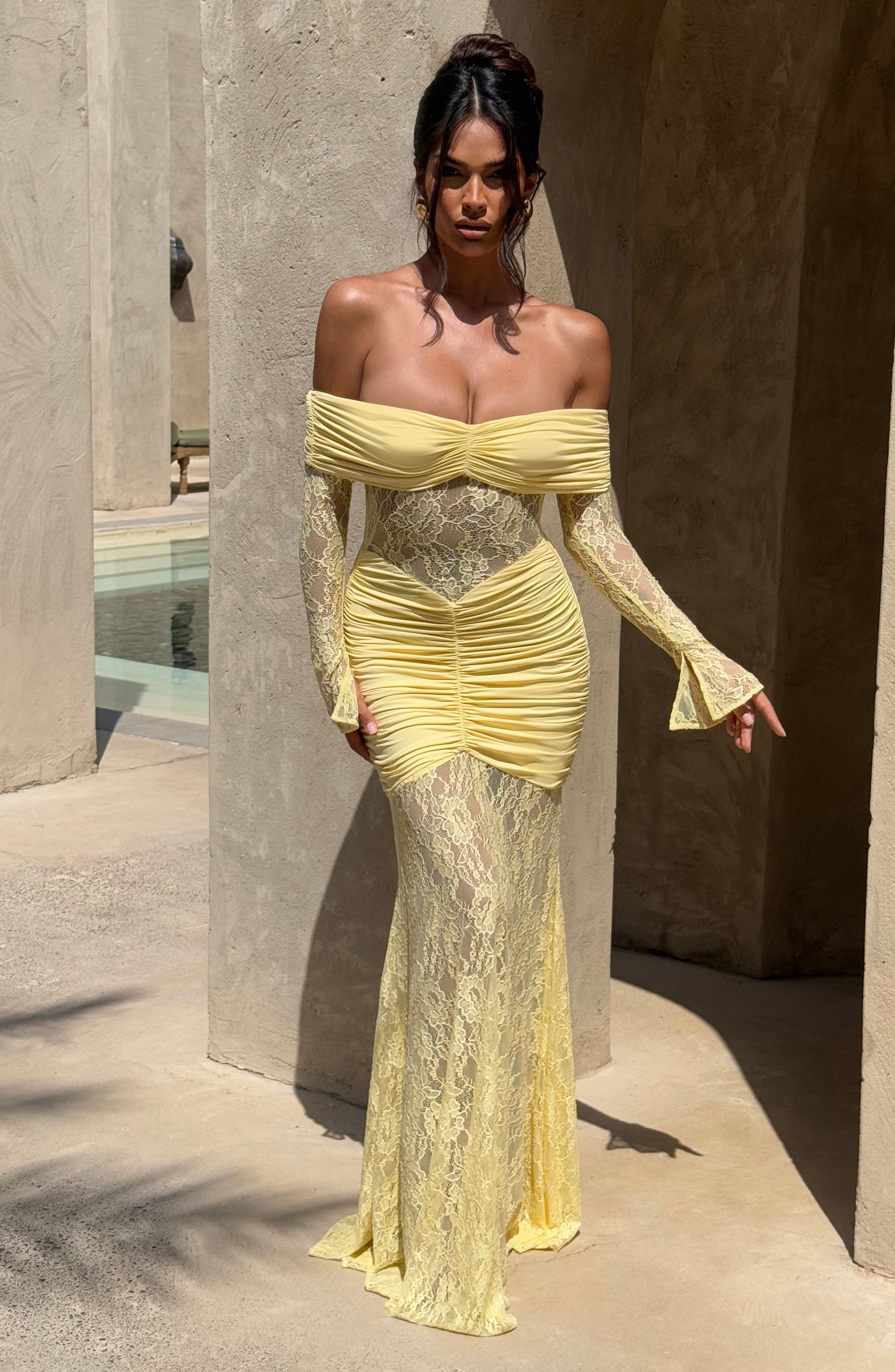 minilena Sauline Maxi Dress Lemon