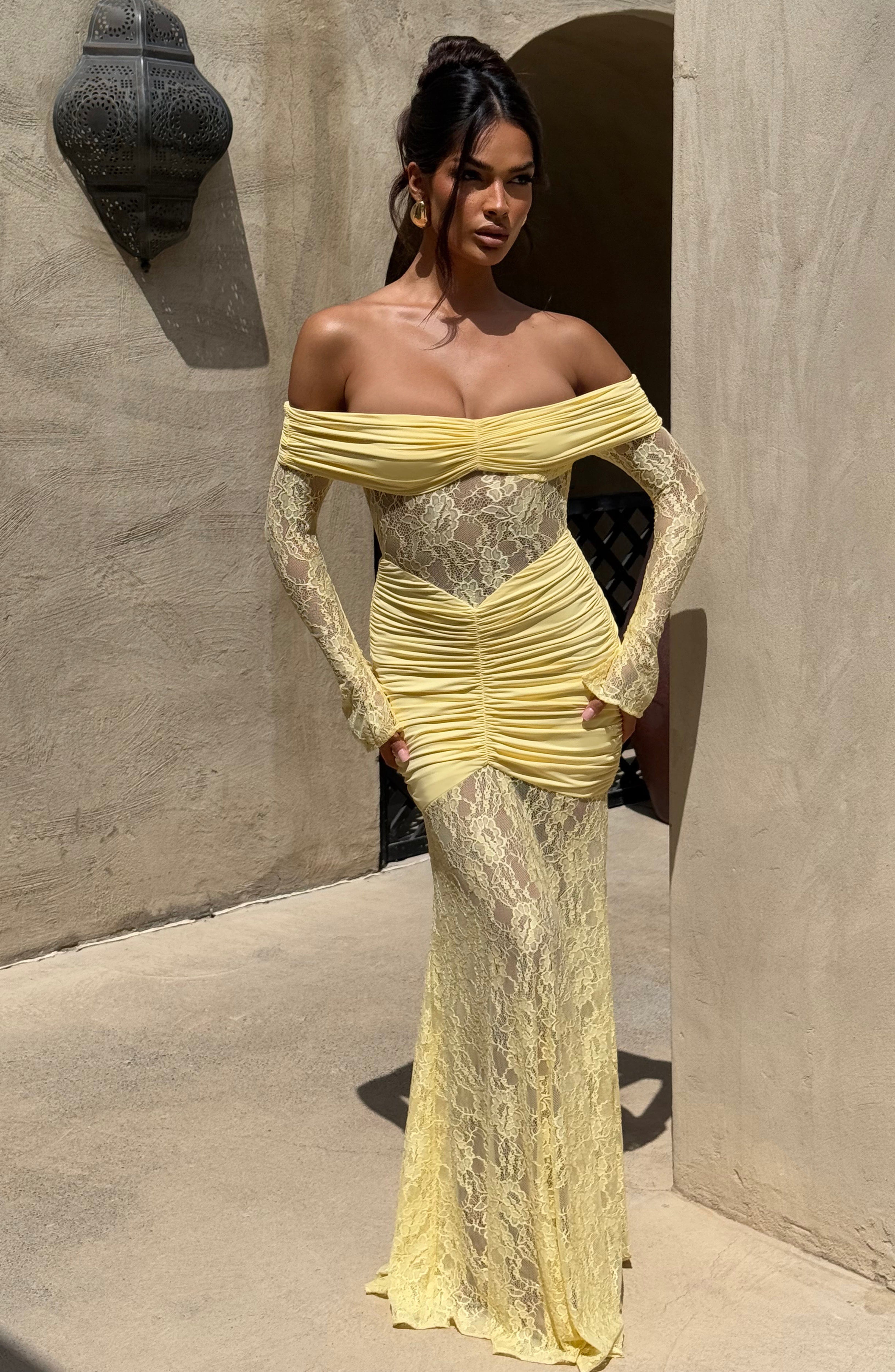 minilena Sauline Maxi Dress Lemon