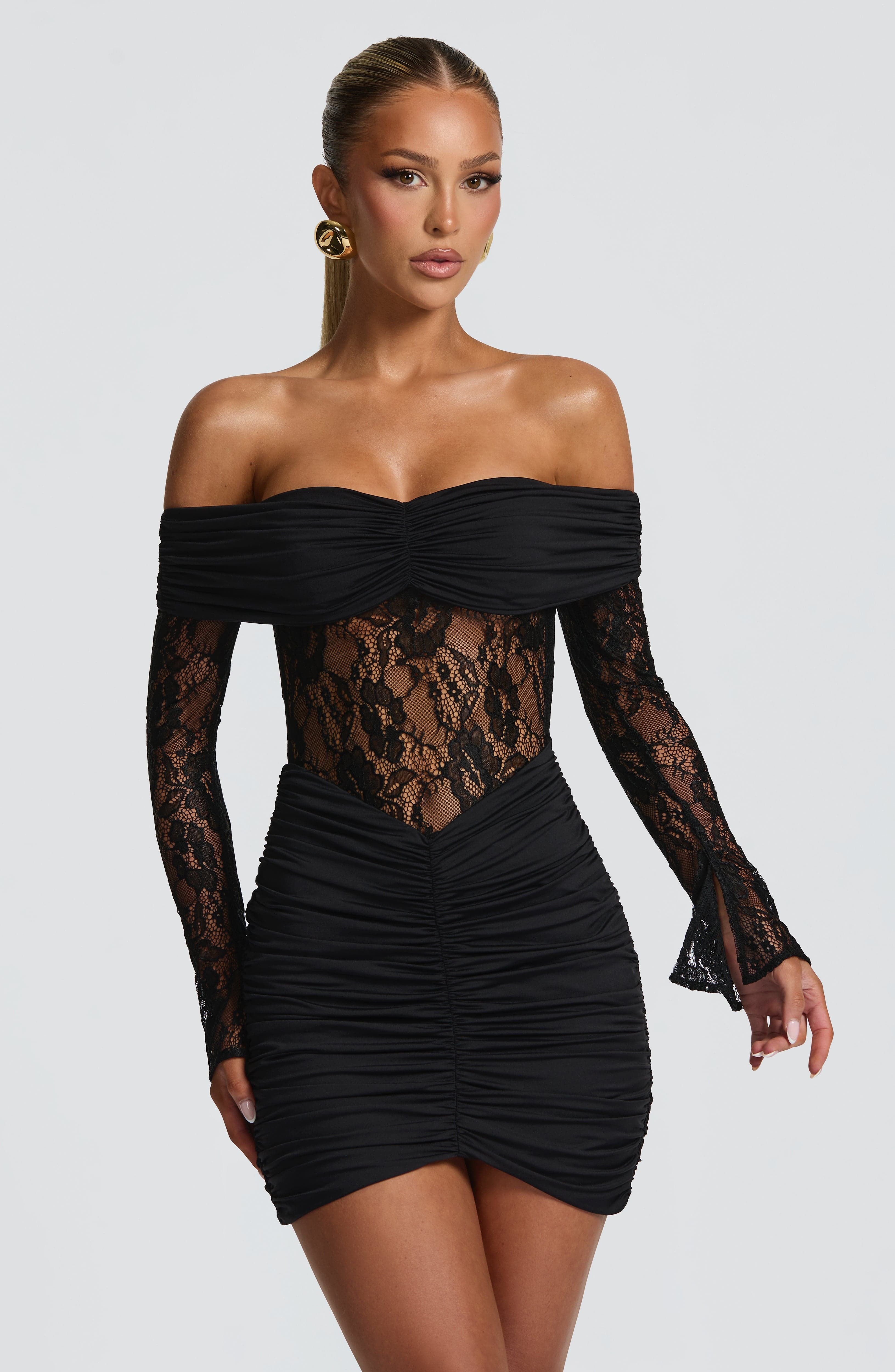 minilena Sauline Mini Dress Black