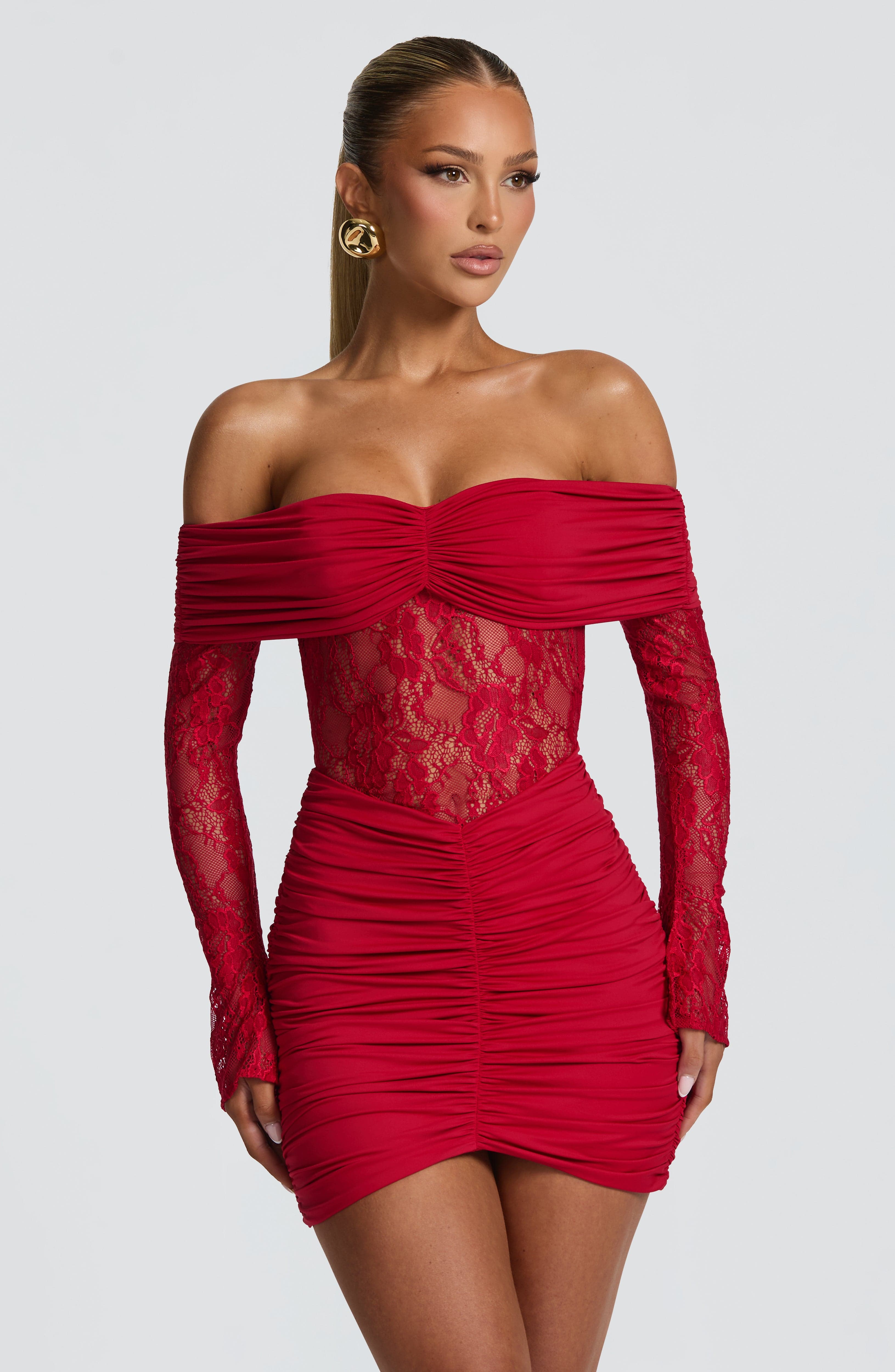 minilena Sauline Mini Dress Red