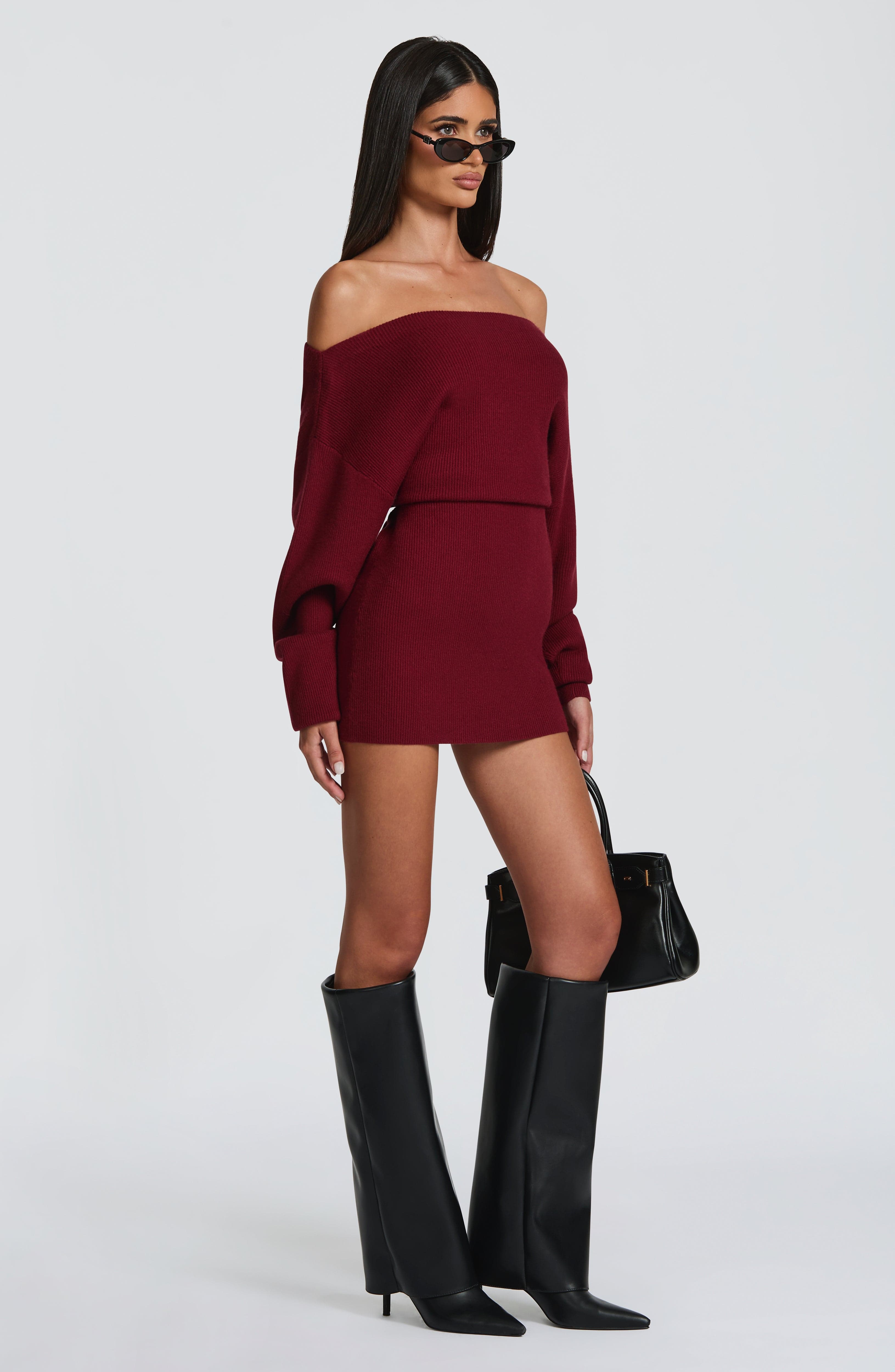 minilena Sawyer Mini Dress Burgundy