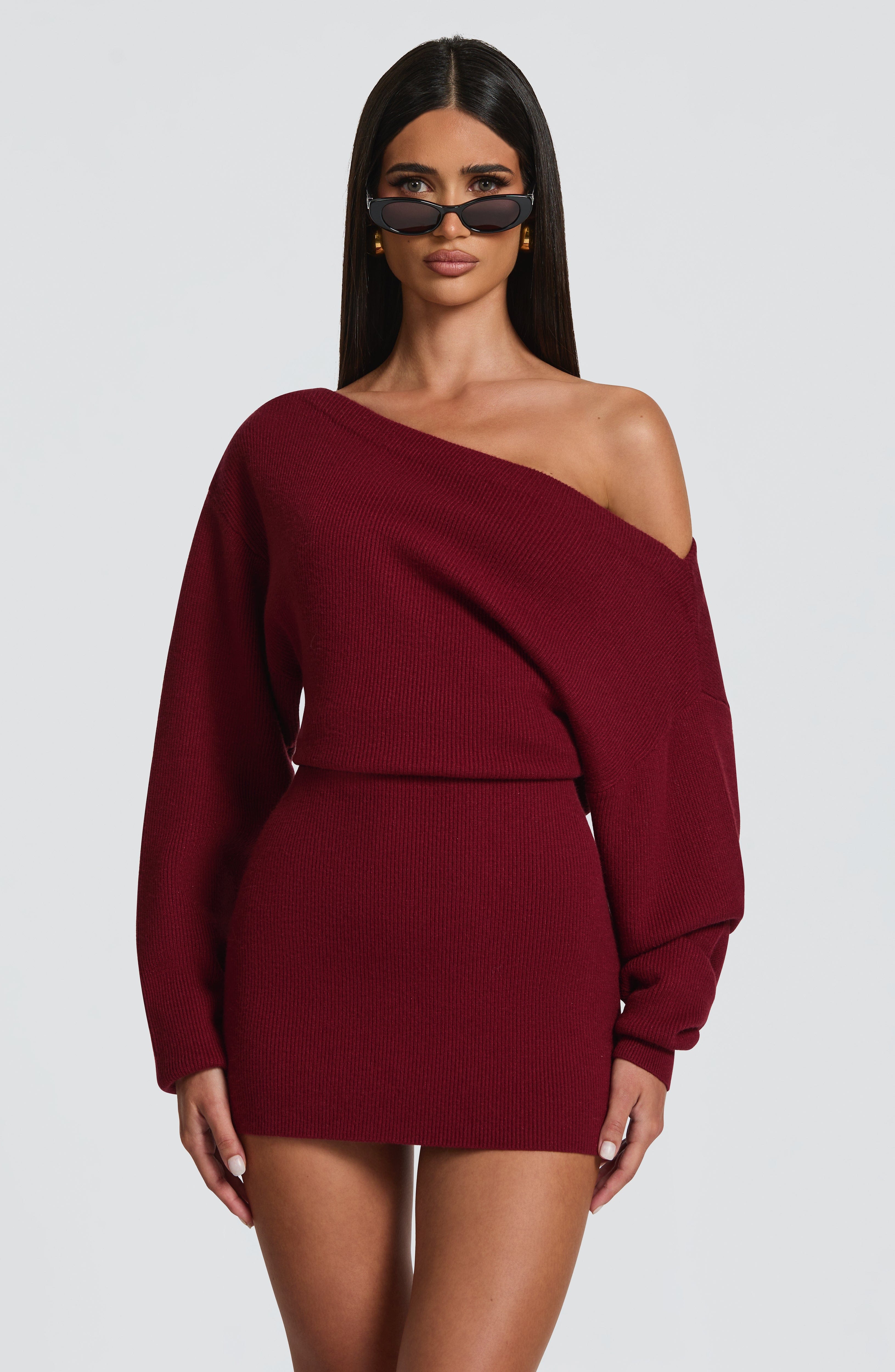minilena Sawyer Mini Dress Burgundy