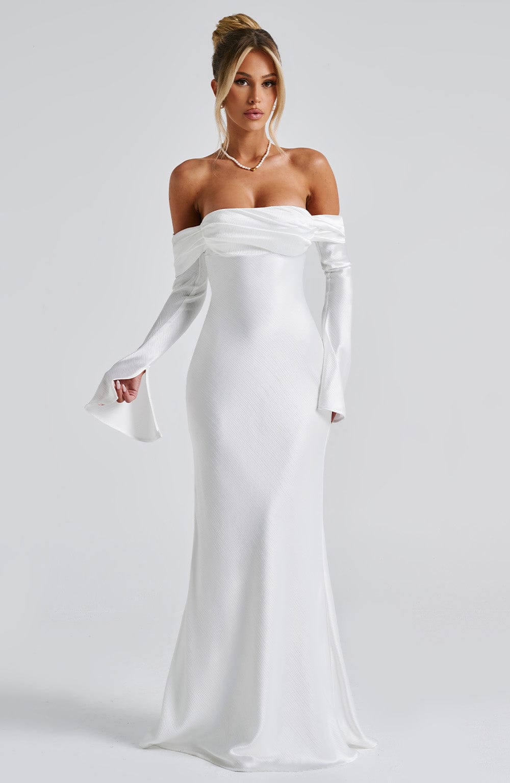 minilena Selene Maxi Dress Ivory