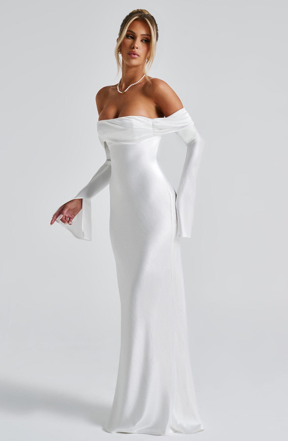 minilena Selene Maxi Dress Ivory