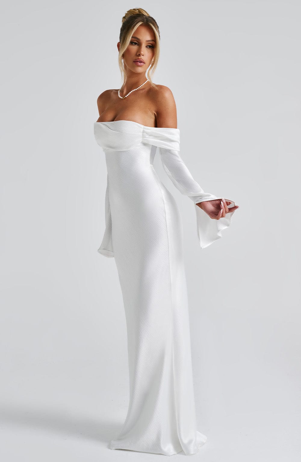 minilena Selene Maxi Dress Ivory