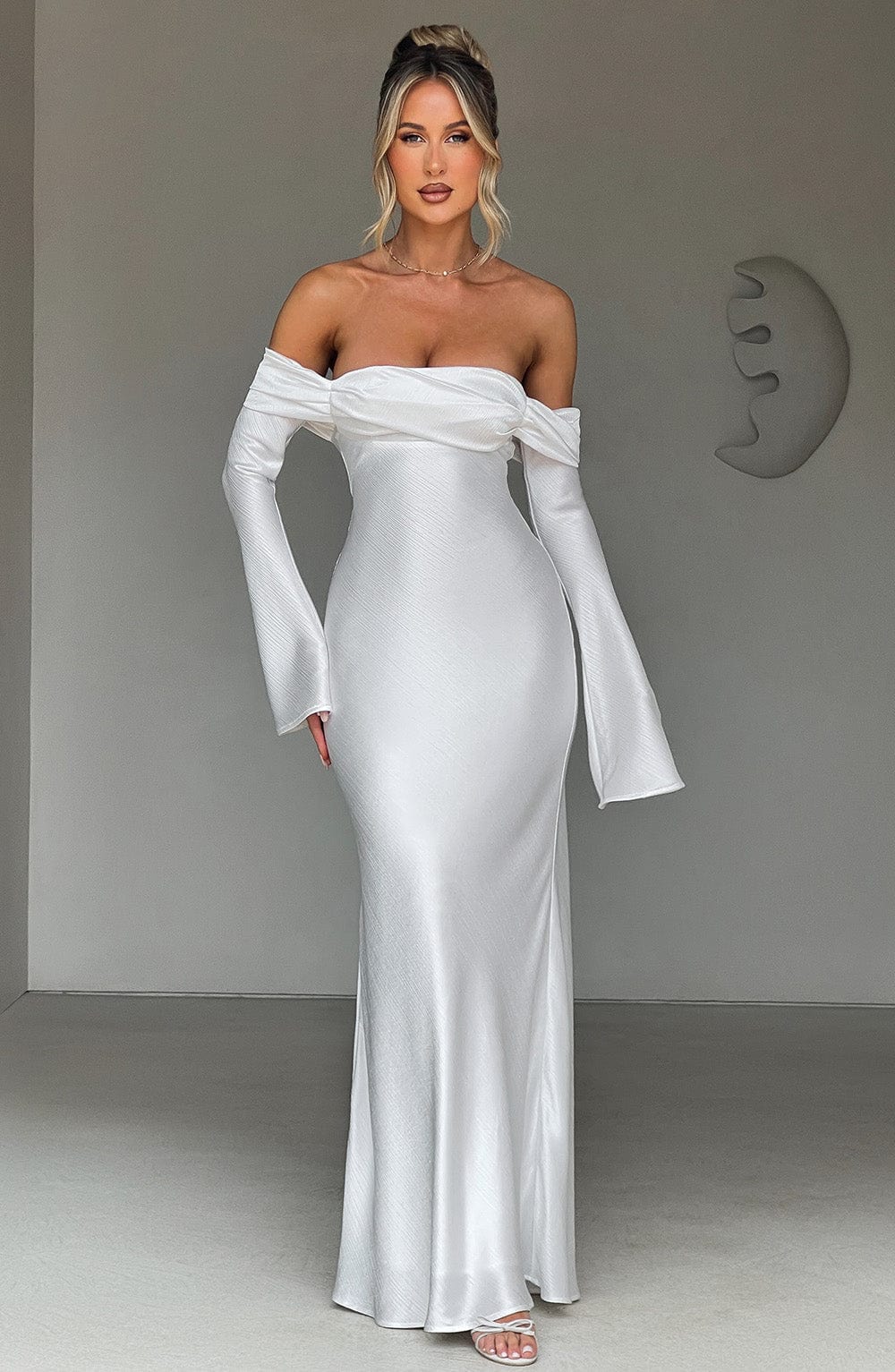 minilena Selene Maxi Dress Ivory