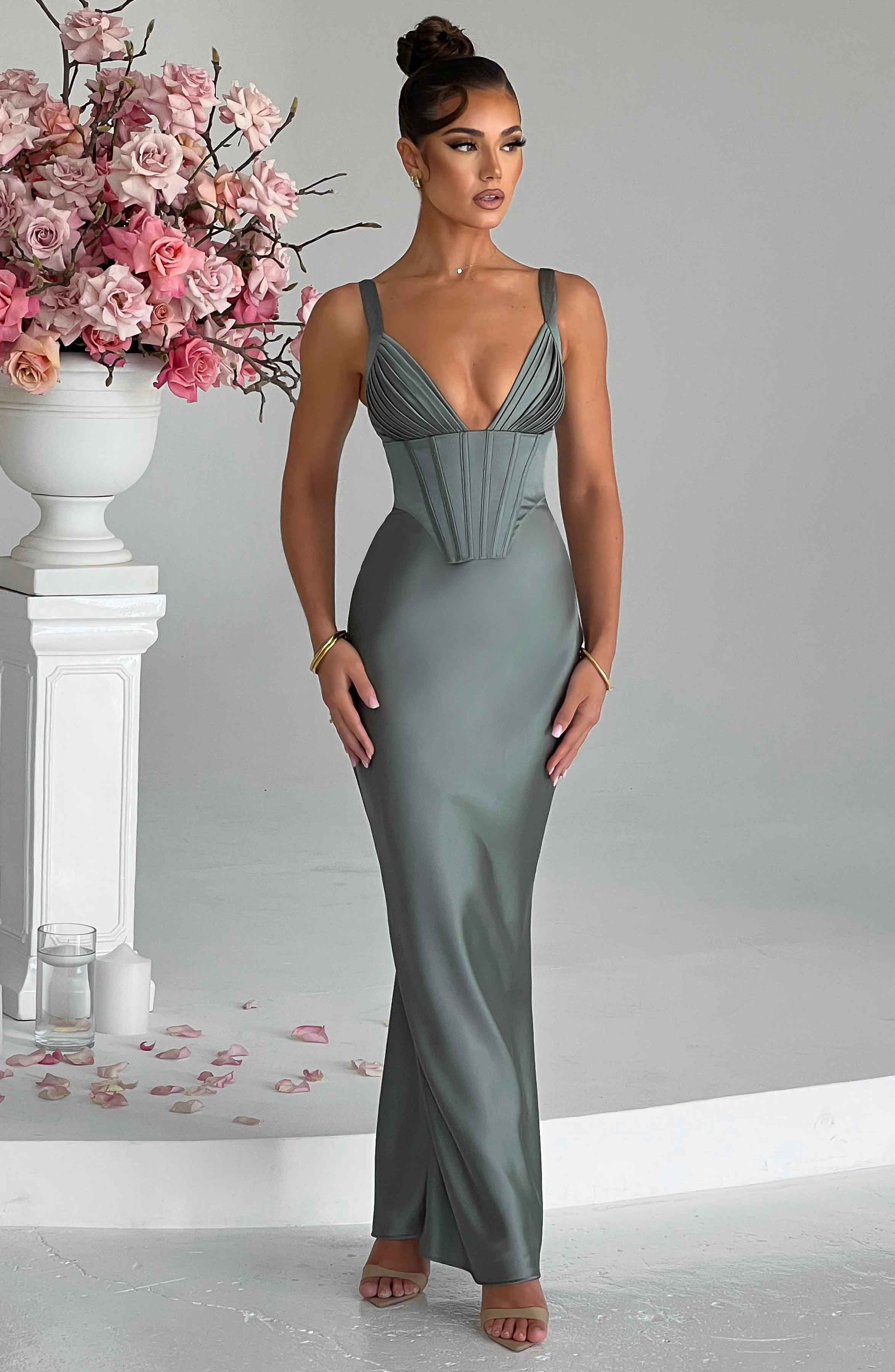 minilena Shae Maxi Dress Sage