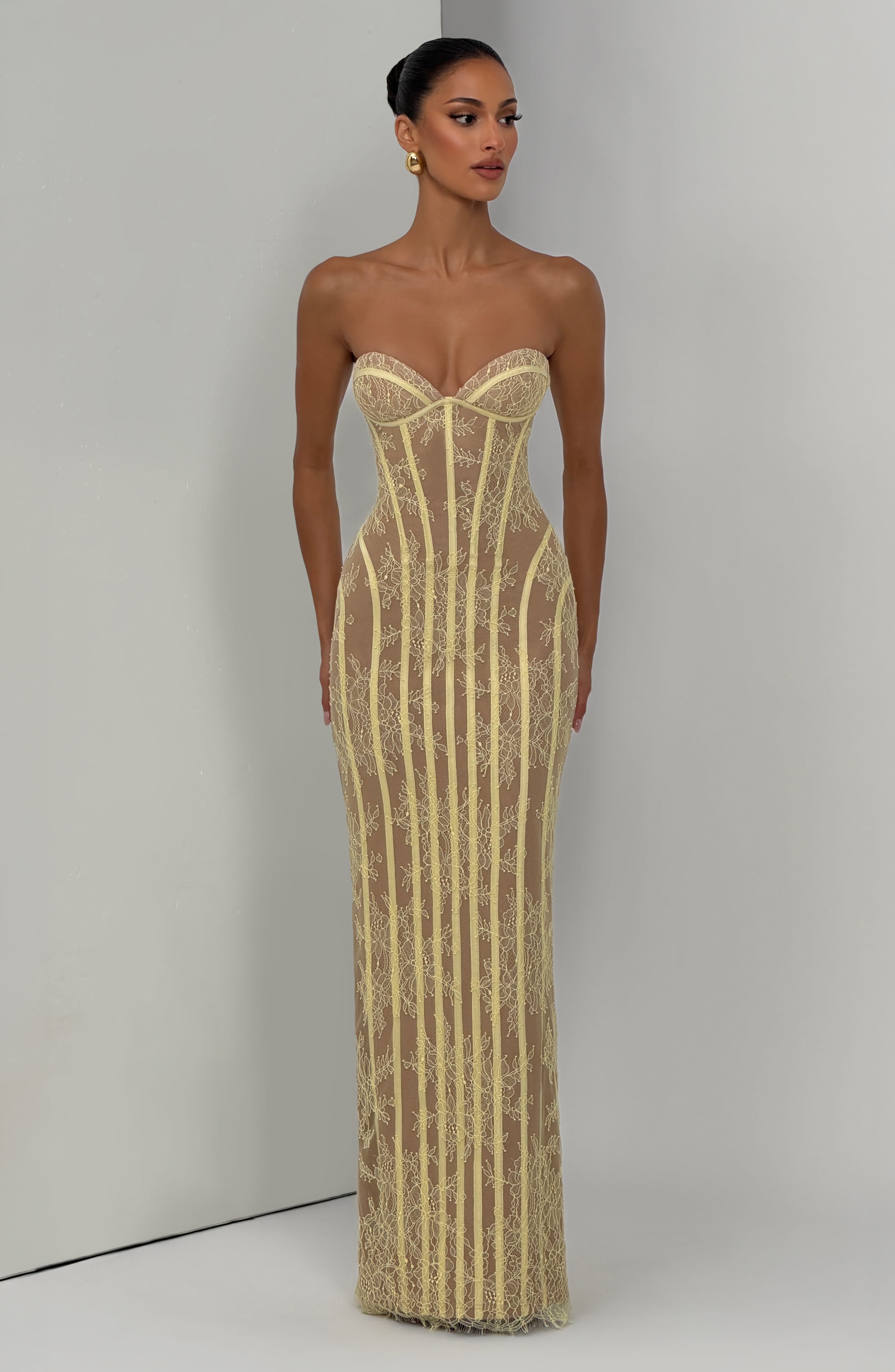 minilena Sian Maxi Dress Lemon
