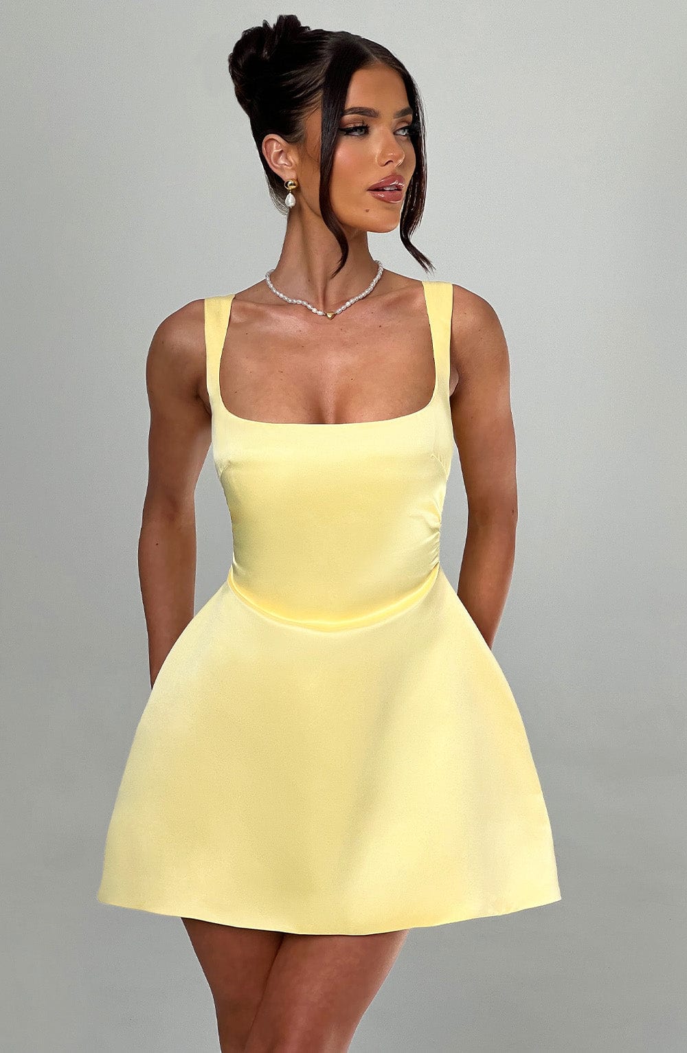 minilena Sofie Mini Dress Lemon