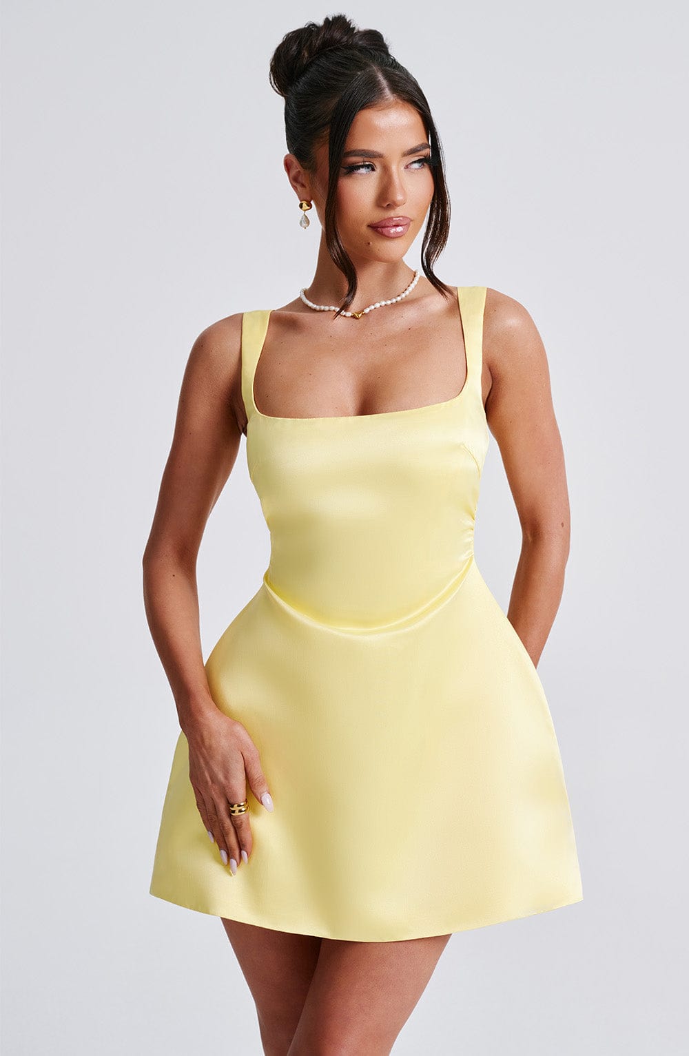 minilena Sofie Mini Dress Lemon