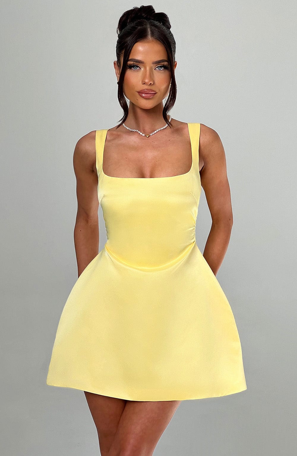 minilena Sofie Mini Dress Lemon