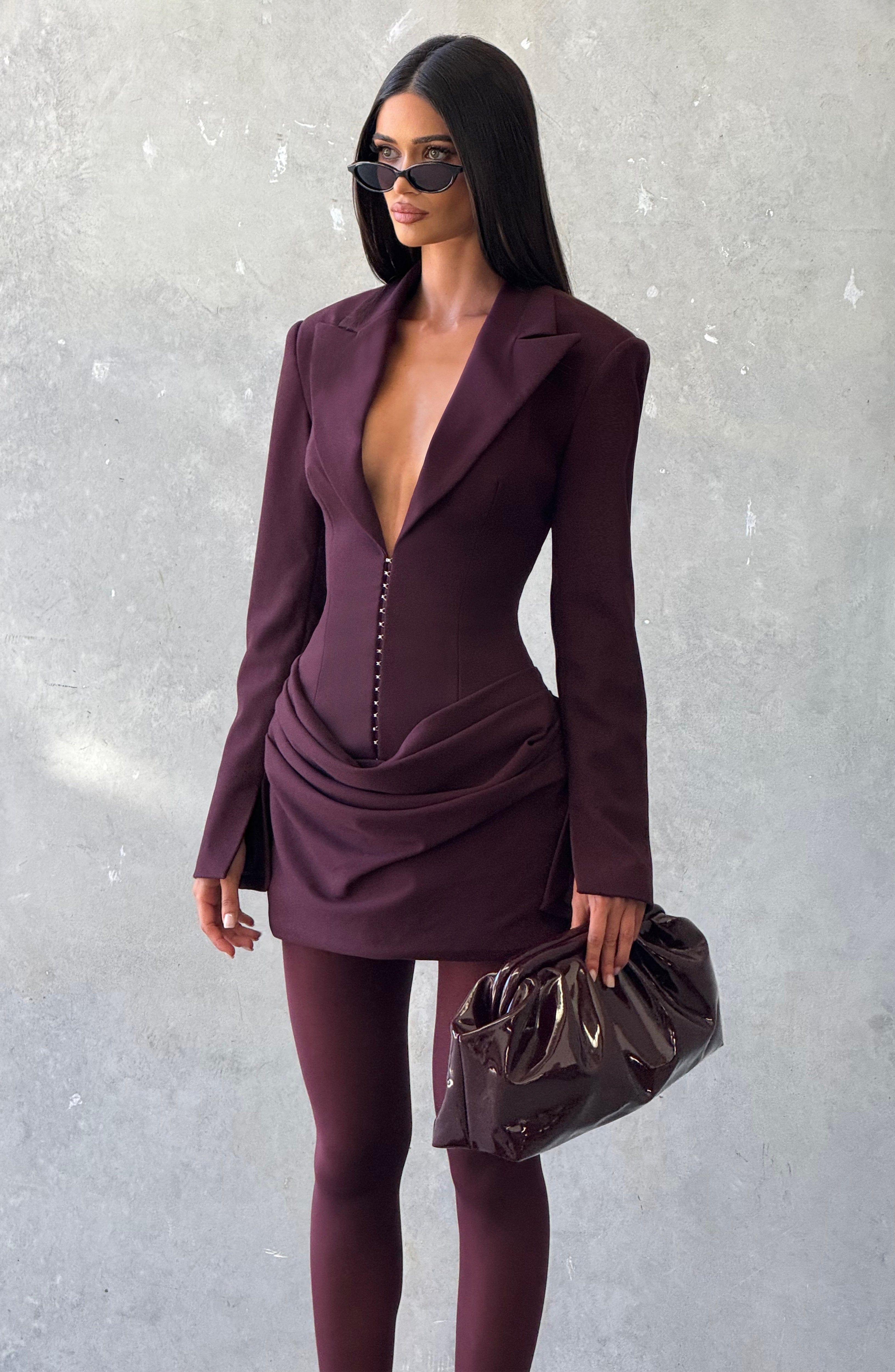 minilena Susie Mini Dress Plum