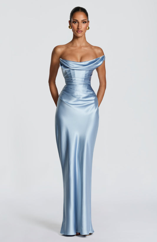 minilena Thalassa Maxi Dress Glacier Blue