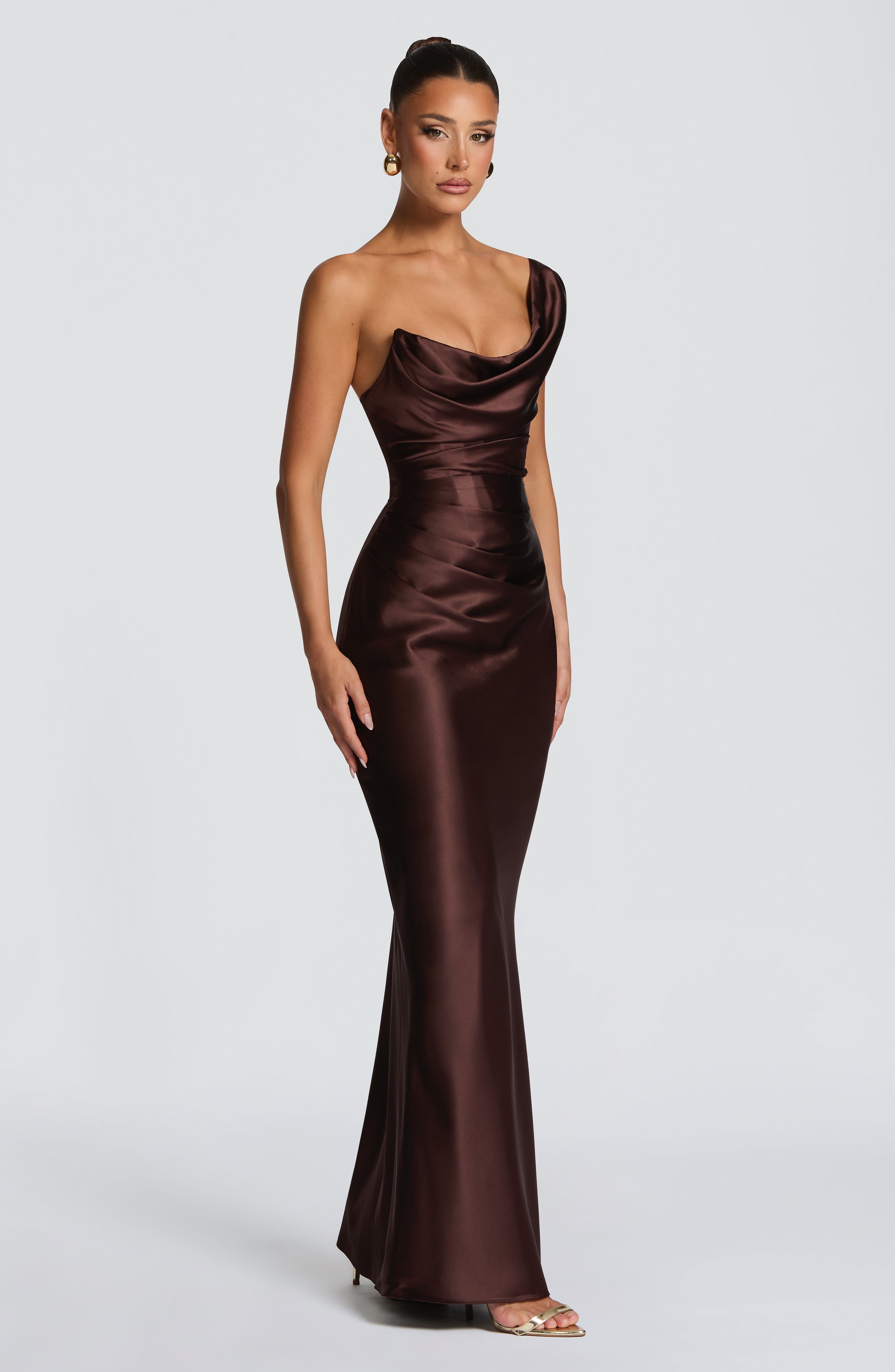 minilena Thalassa Maxi Dress Plum Brown