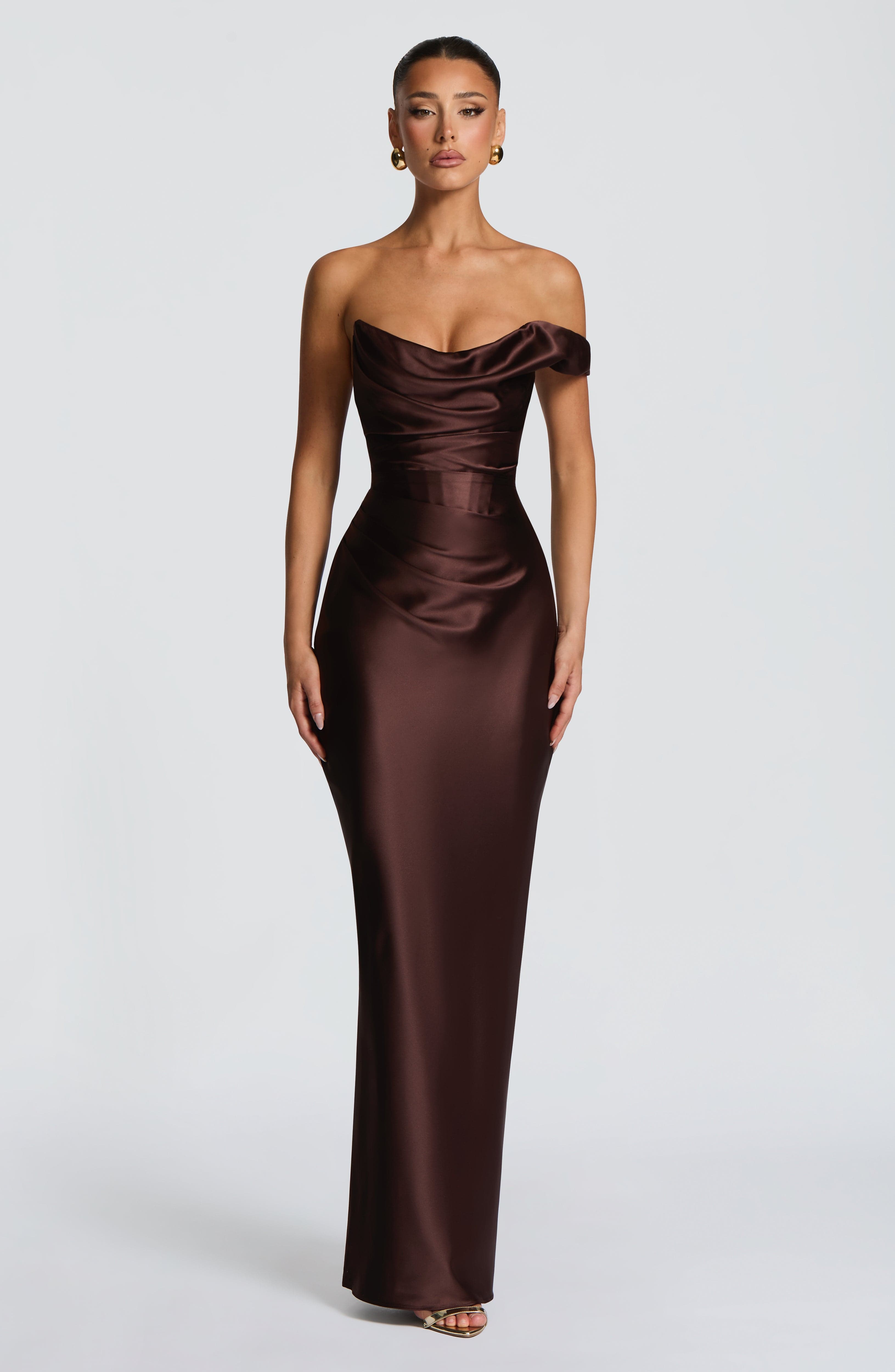 minilena Thalassa Maxi Dress Plum Brown