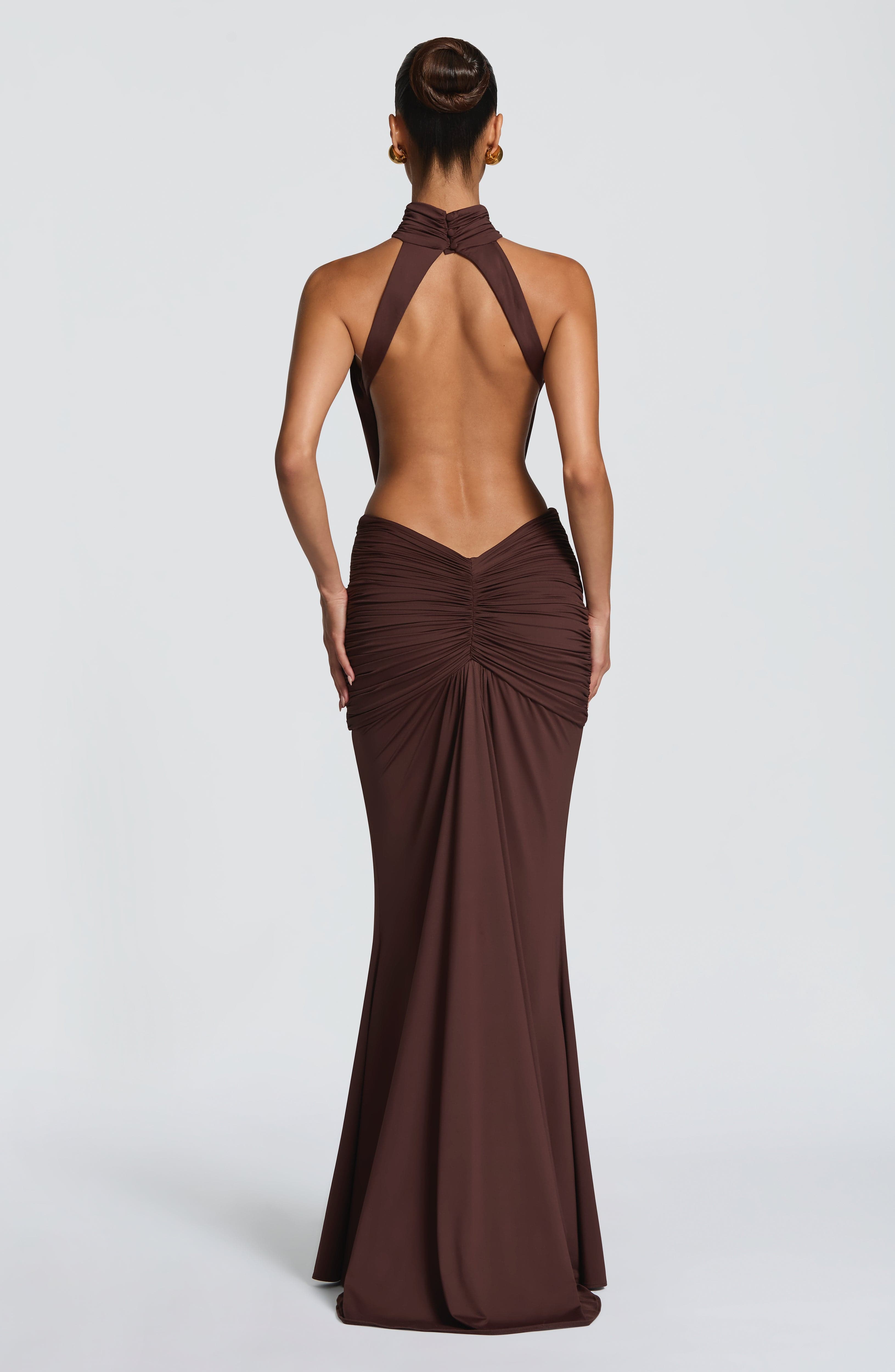 minilena Thekla Maxi Dress Plum Brown