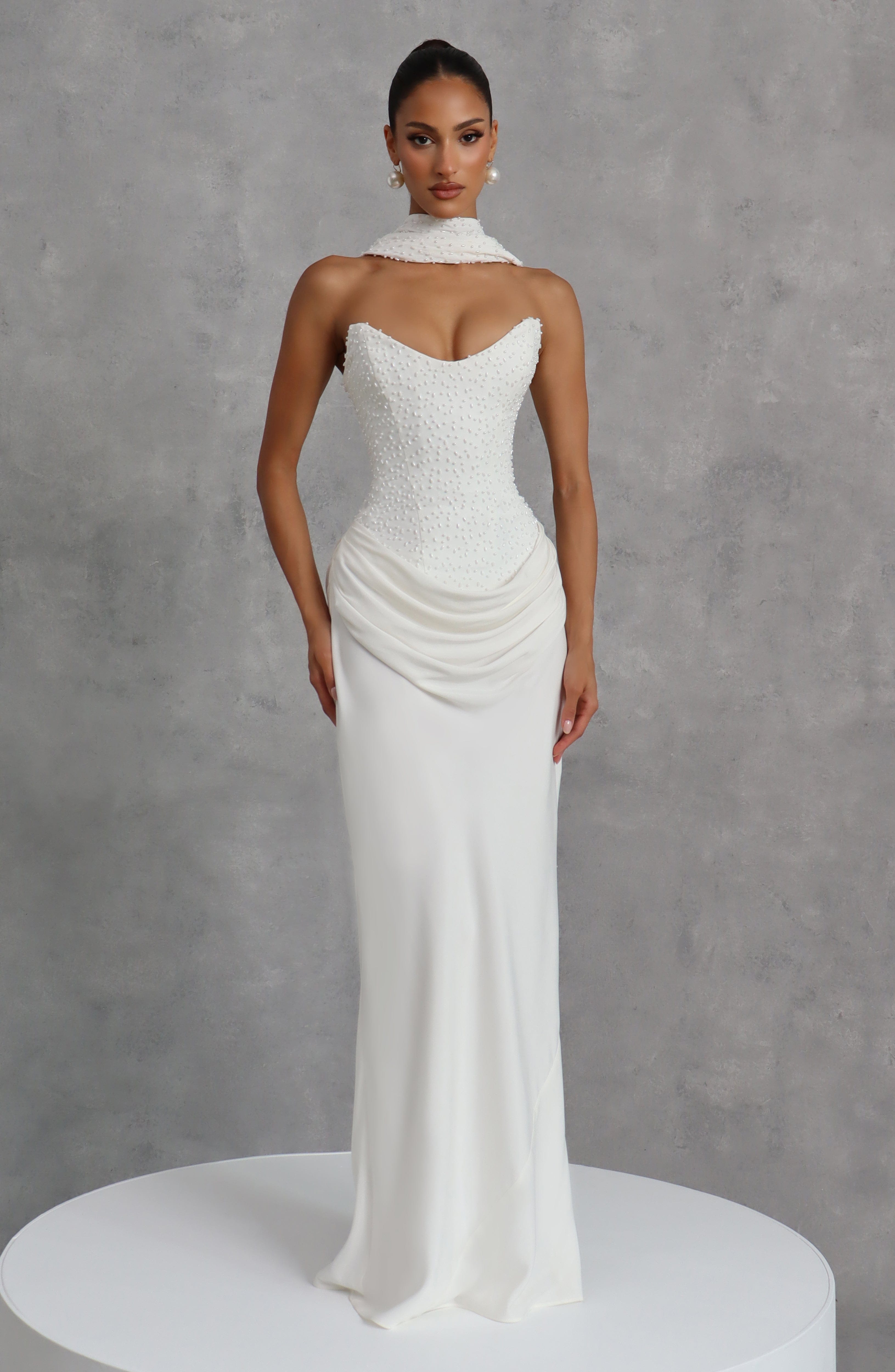 minilena Tindra Maxi Dress Ivory