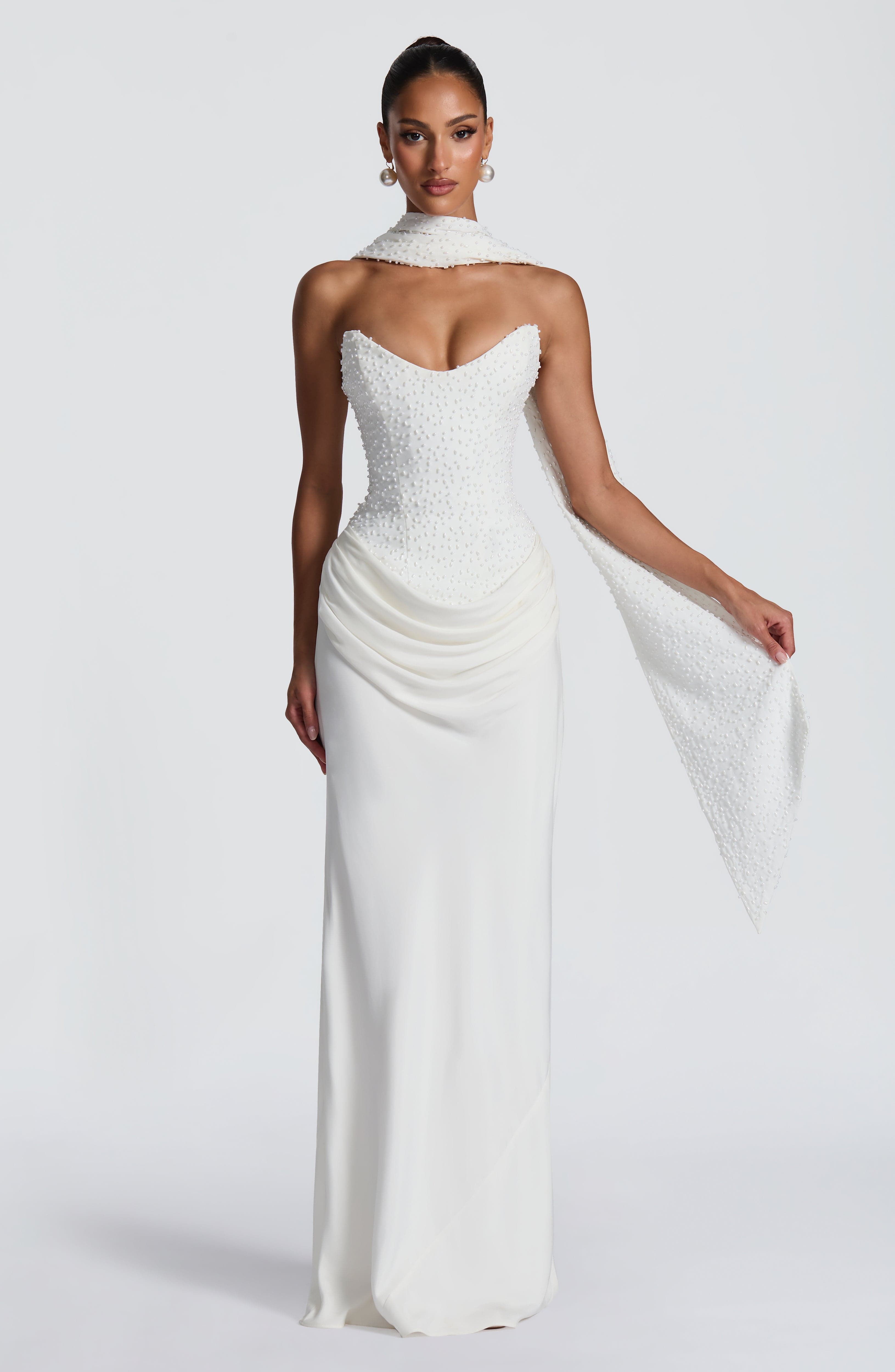 minilena Tindra Maxi Dress Ivory