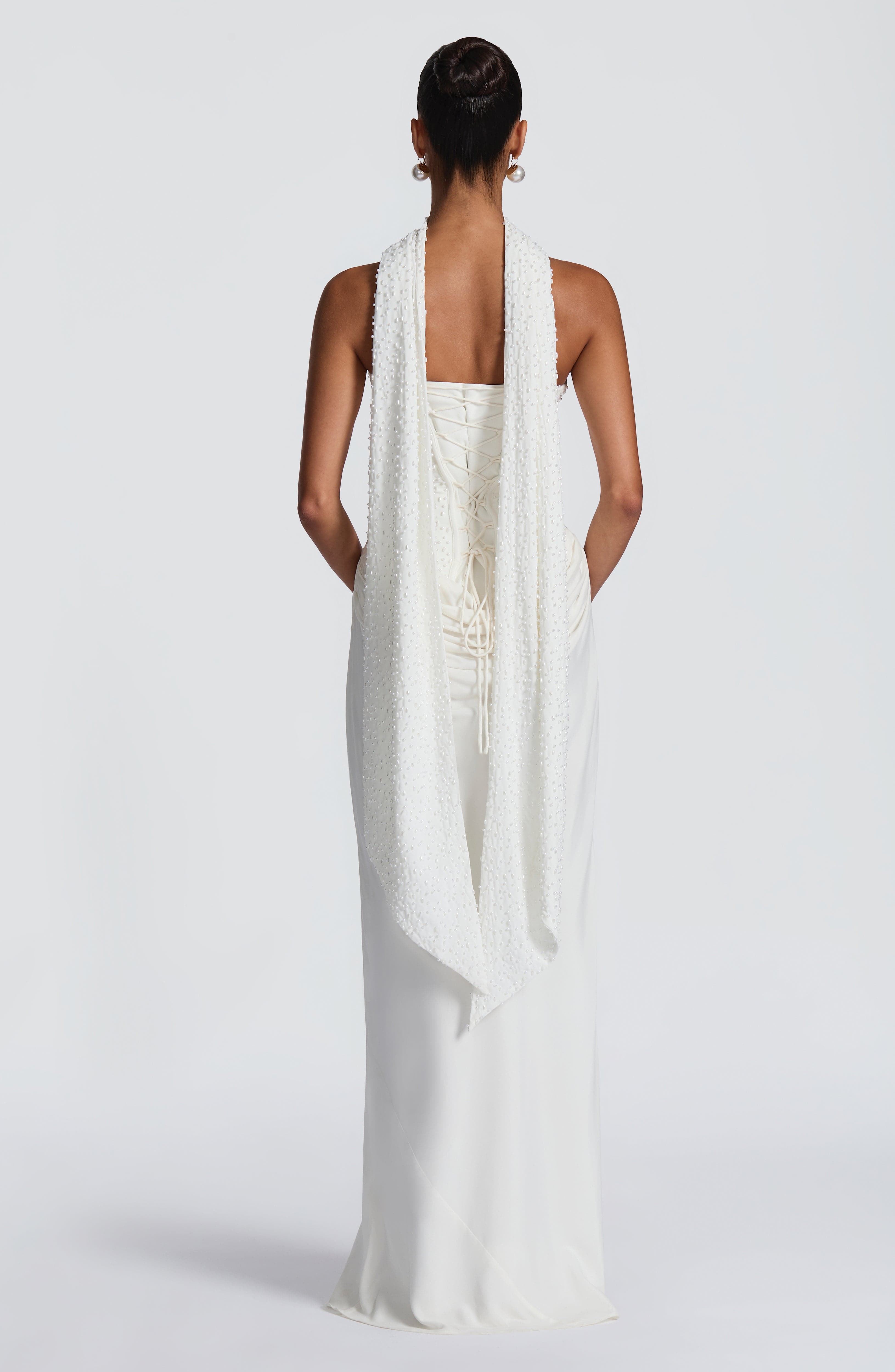 minilena Tindra Maxi Dress Ivory