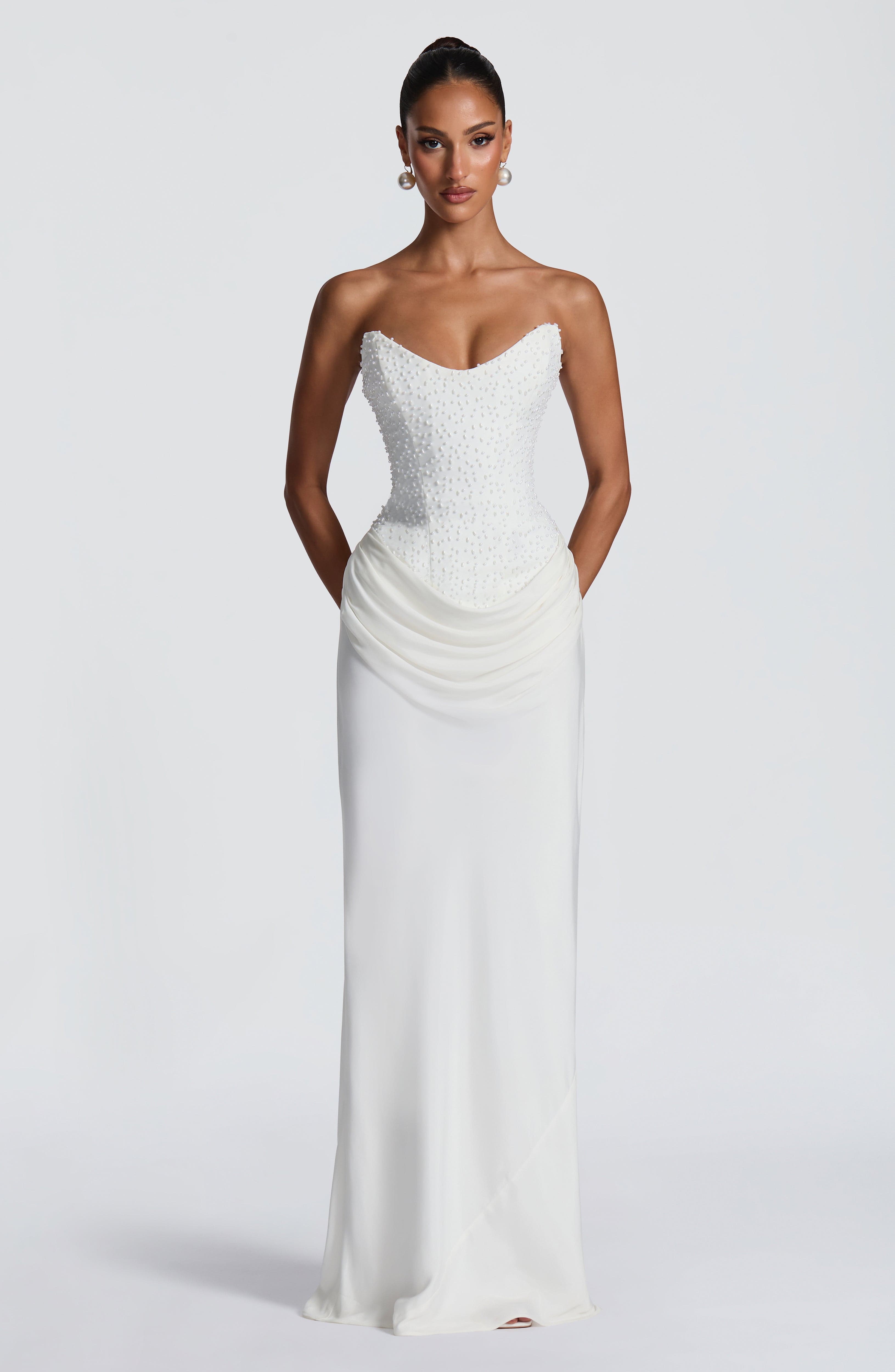 minilena Tindra Maxi Dress Ivory