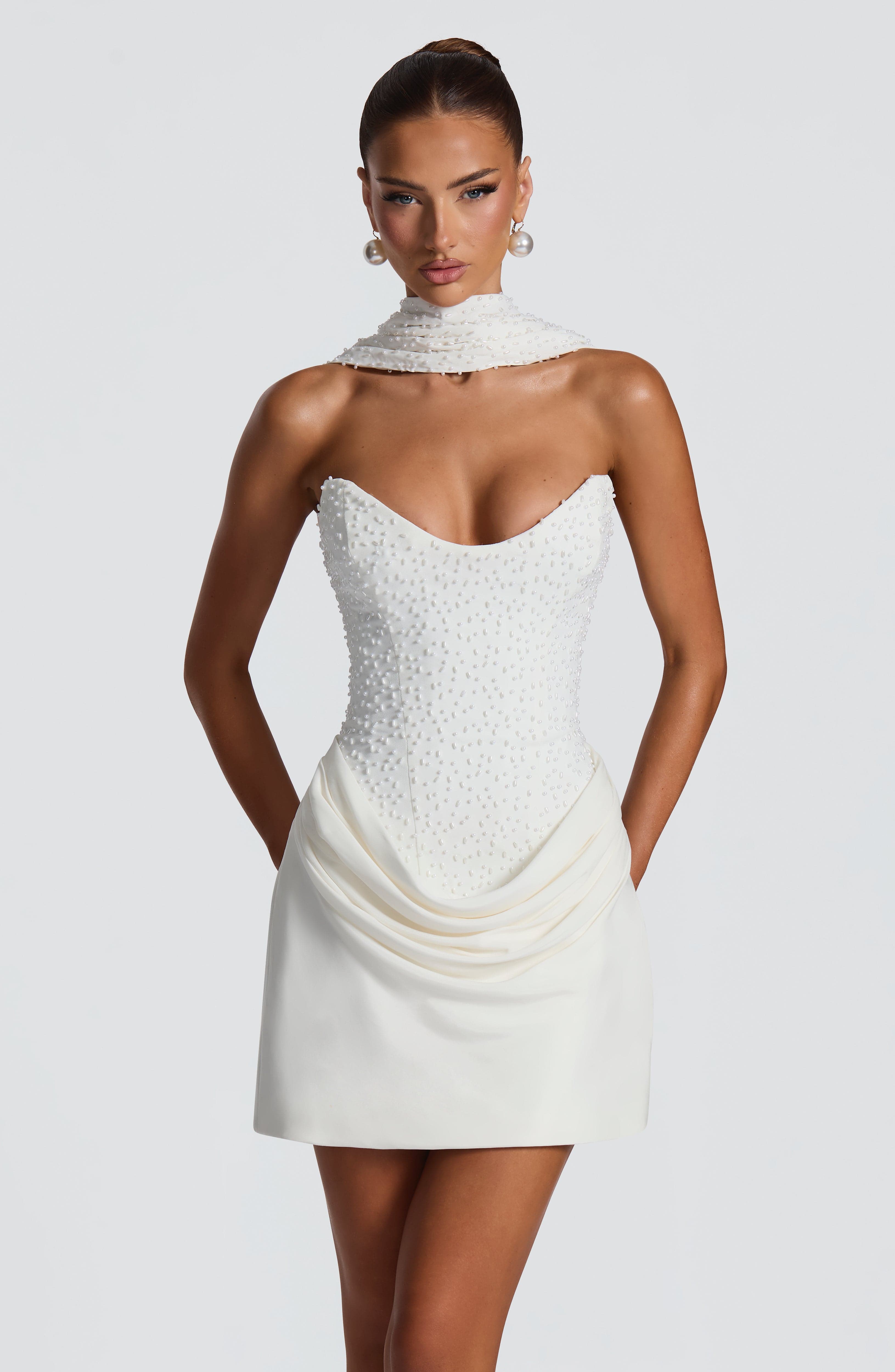 minilena Tindra Mini Dress Ivory