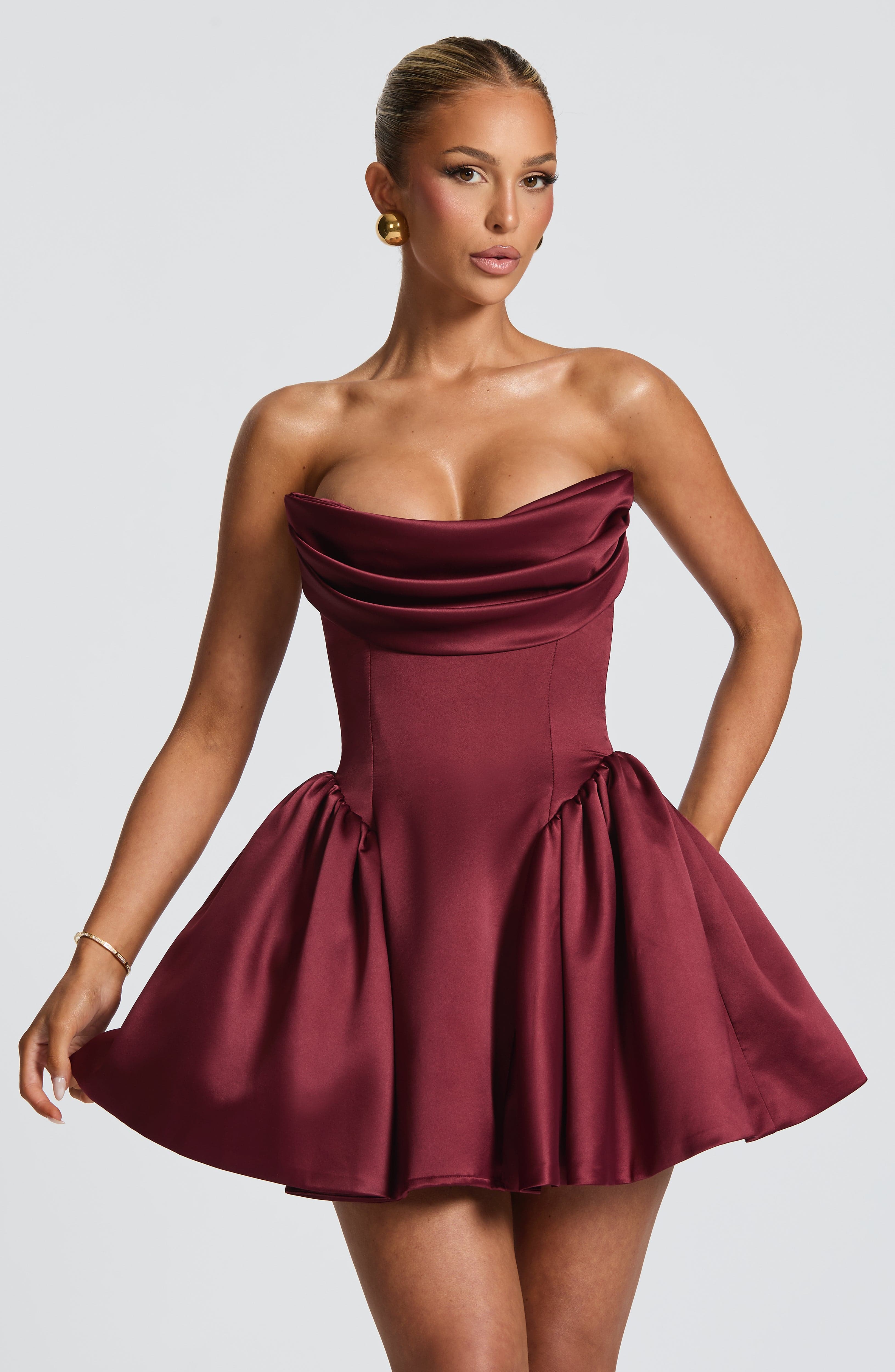 minilena Trinity Mini Dress Cherry Lacquer