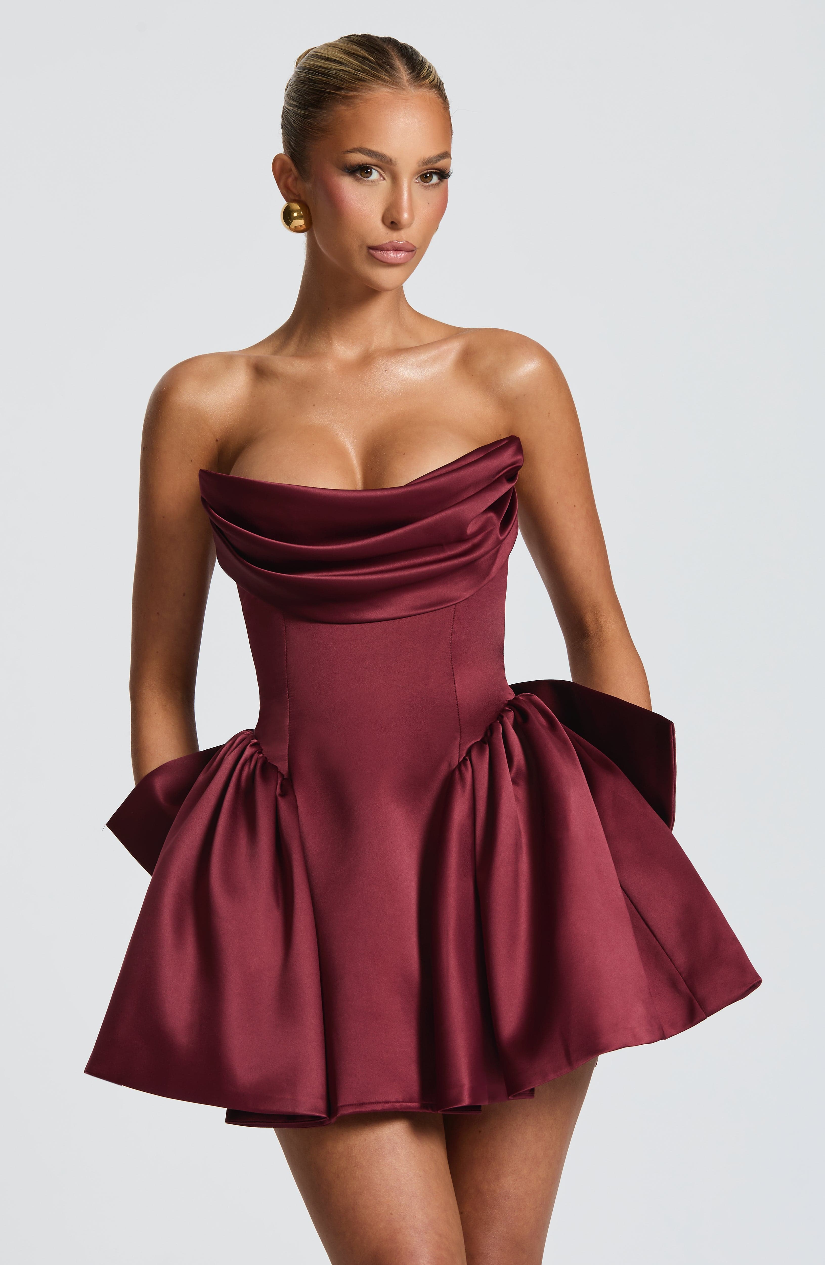 minilena Trinity Mini Dress Cherry Lacquer