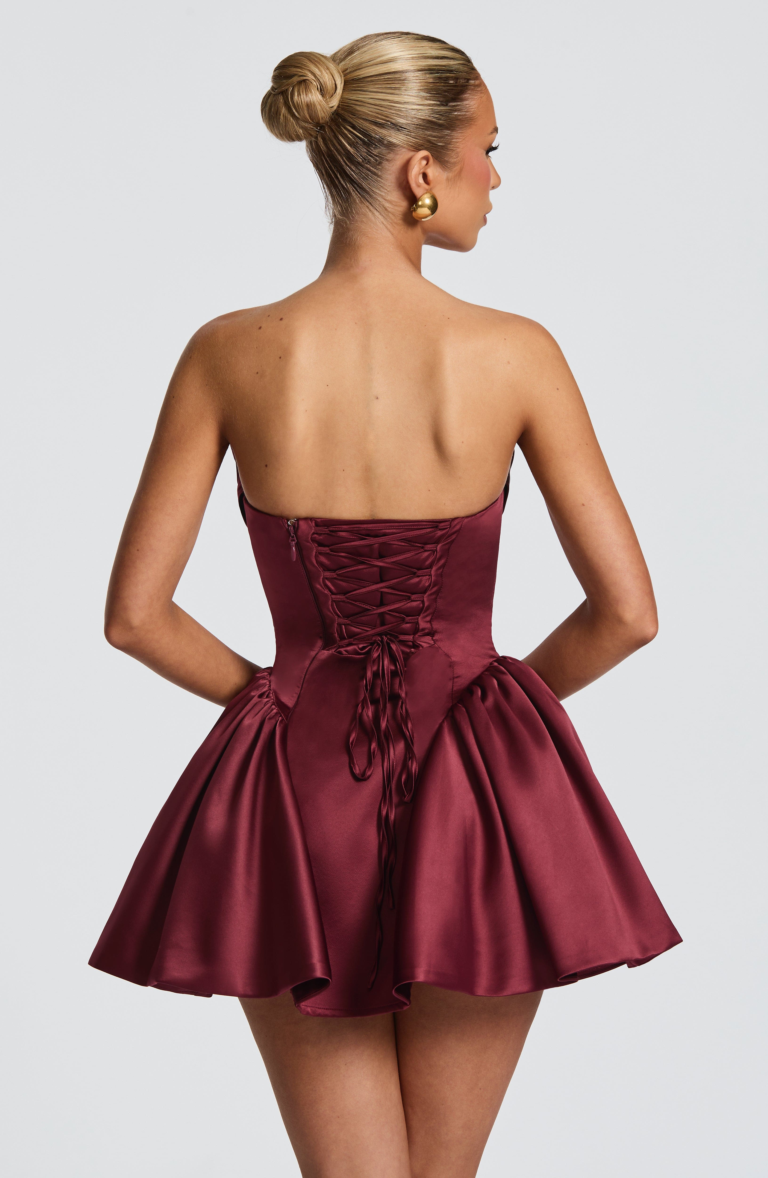 minilena Trinity Mini Dress Cherry Lacquer