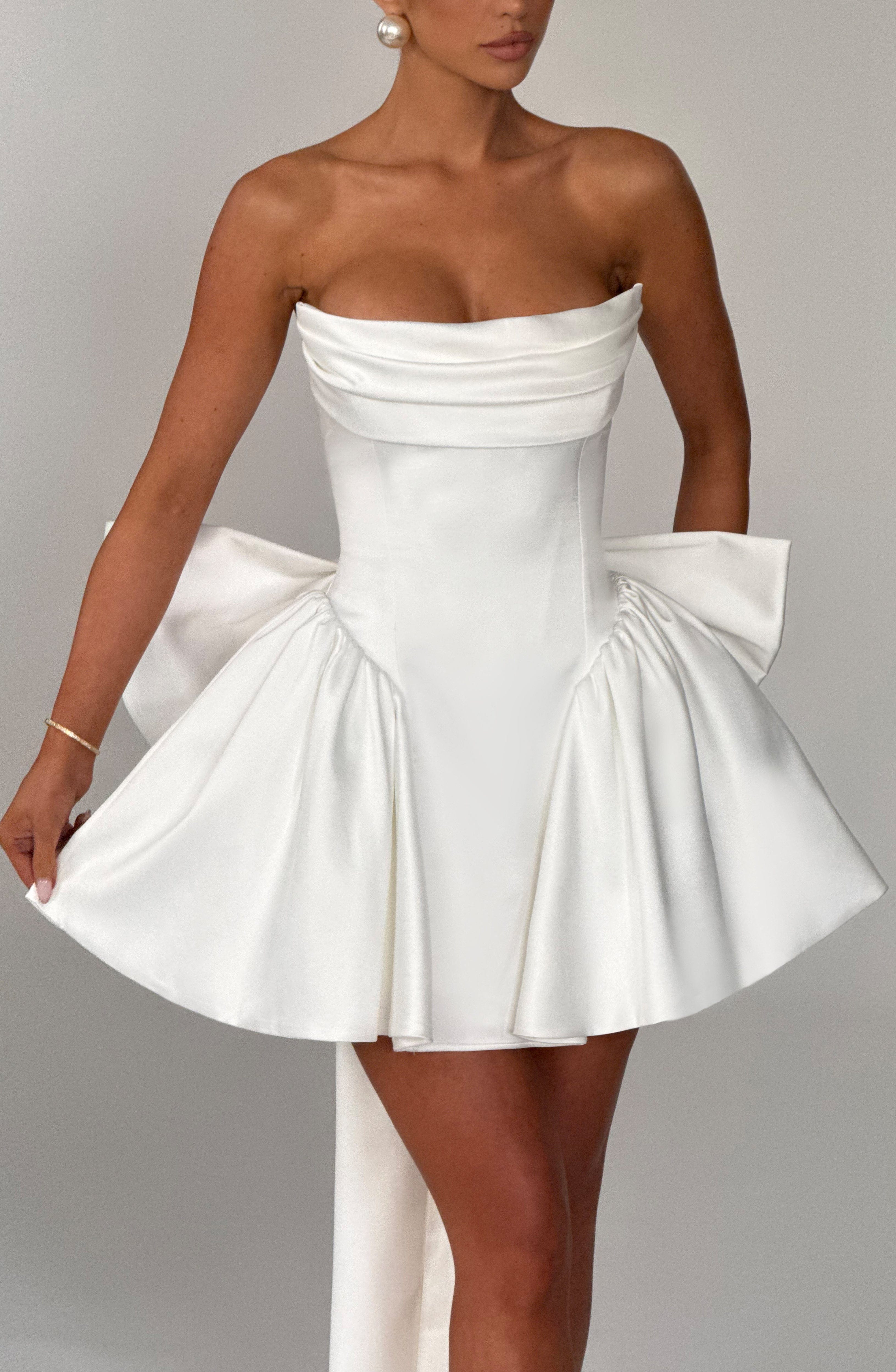 minilena Trinity Mini Dress Ivory