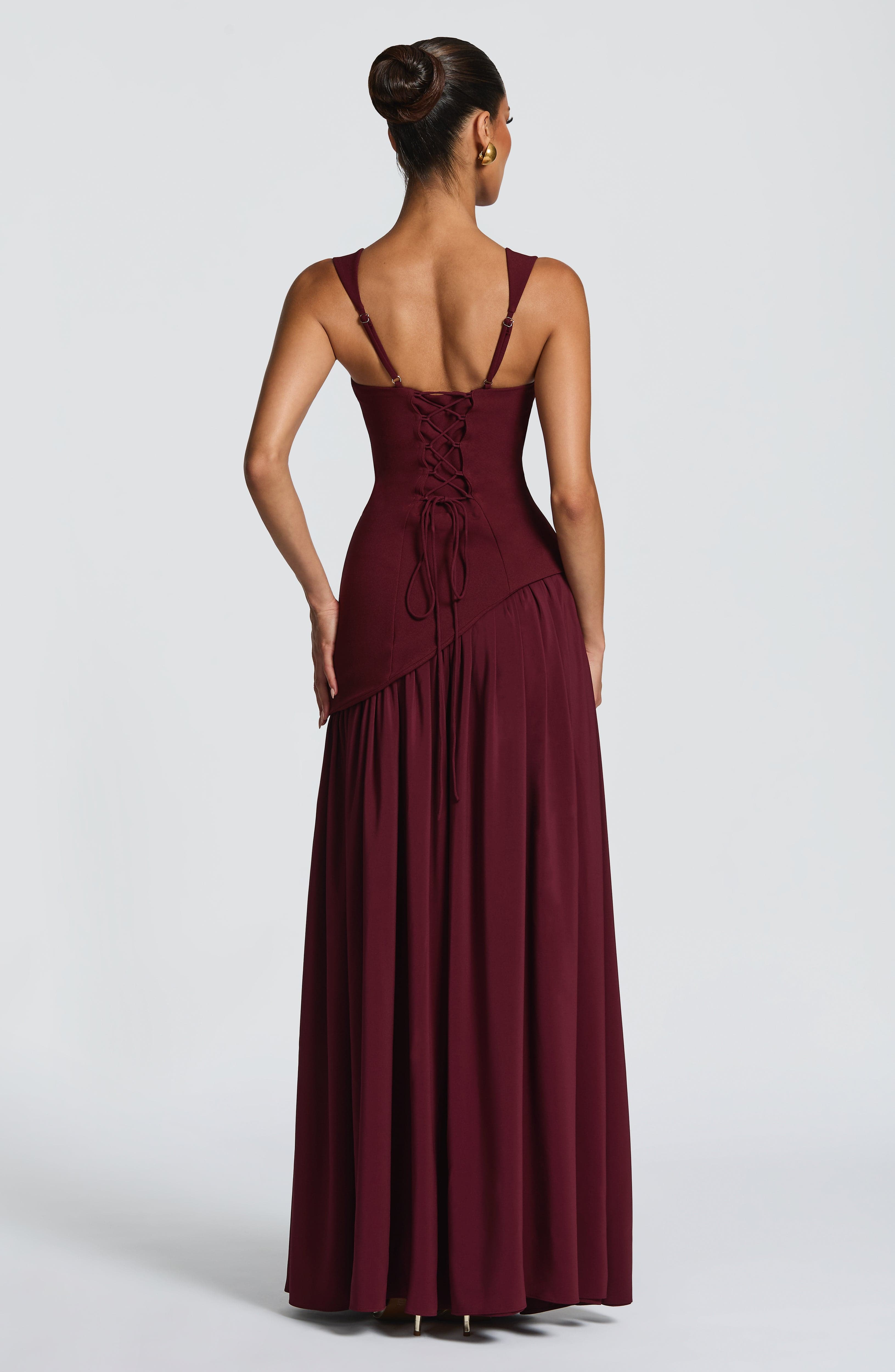 minilena Tullulah Maxi Dress Cherry Lacquer