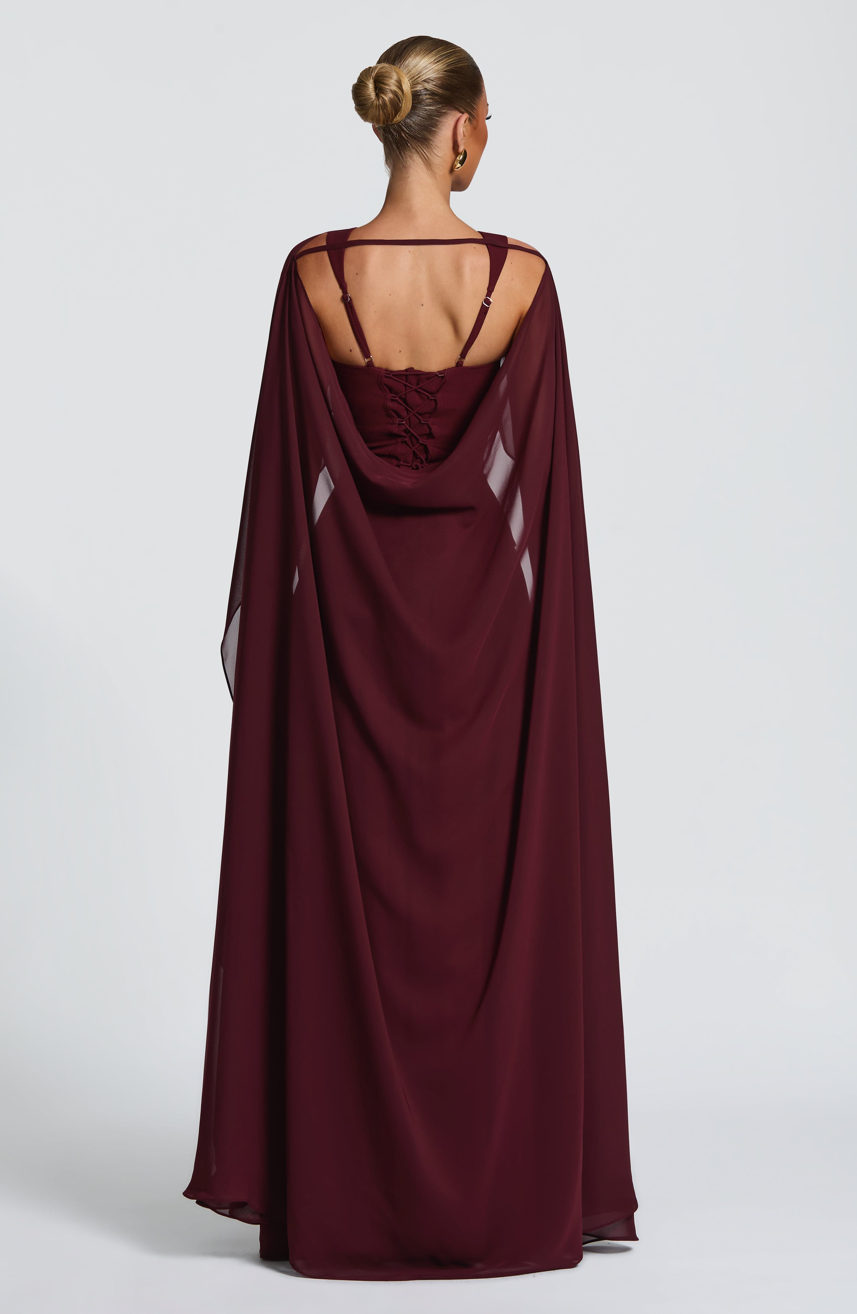 minilena Tullulah Maxi Dress Cherry Lacquer