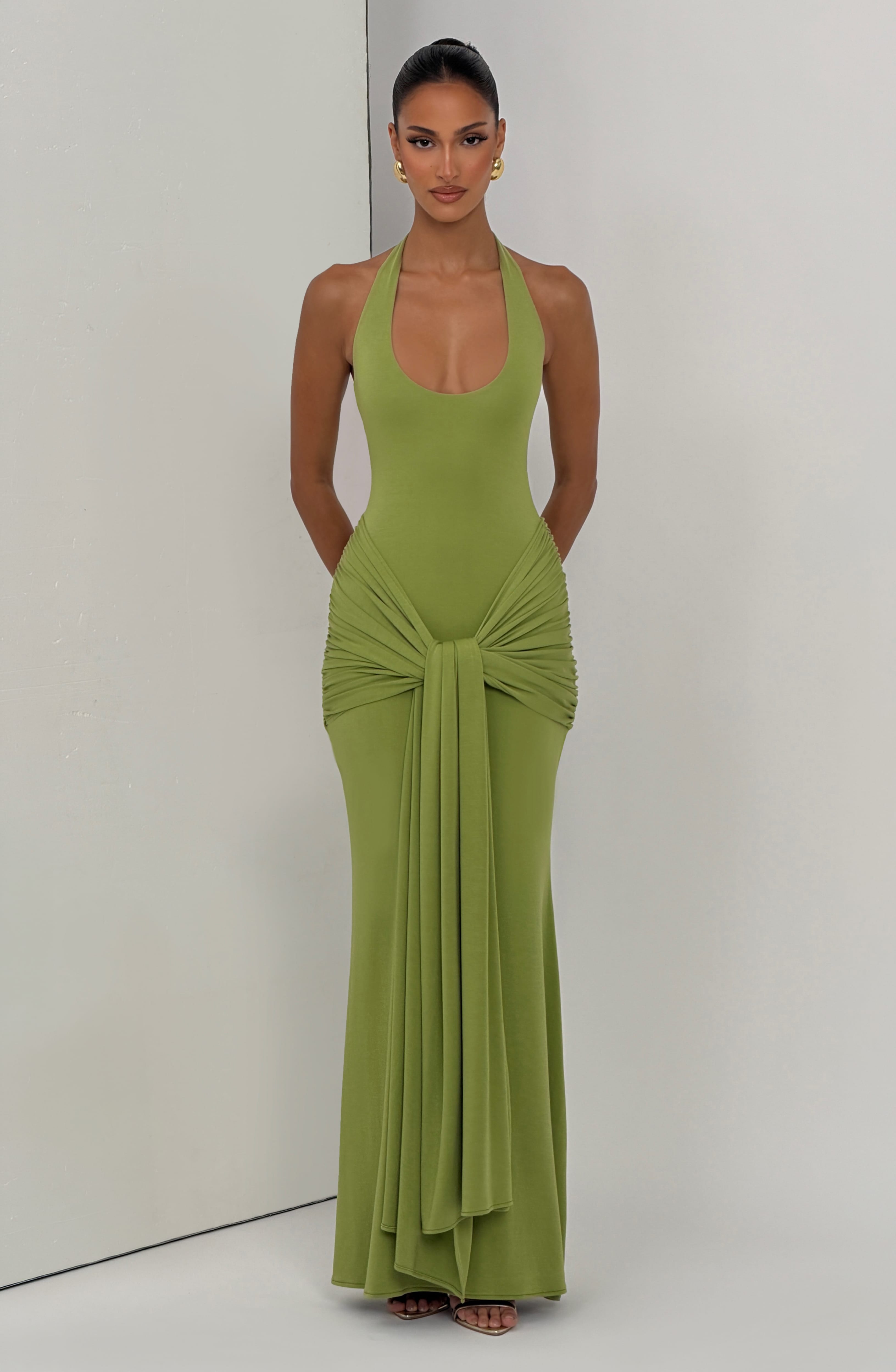 minilena Veneda Maxi Dress Olive