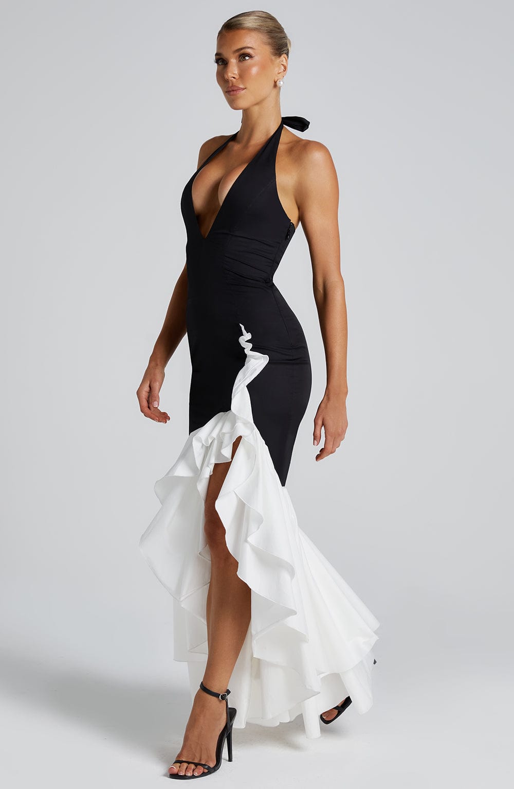 minilena Veronique Maxi Dress Black/White