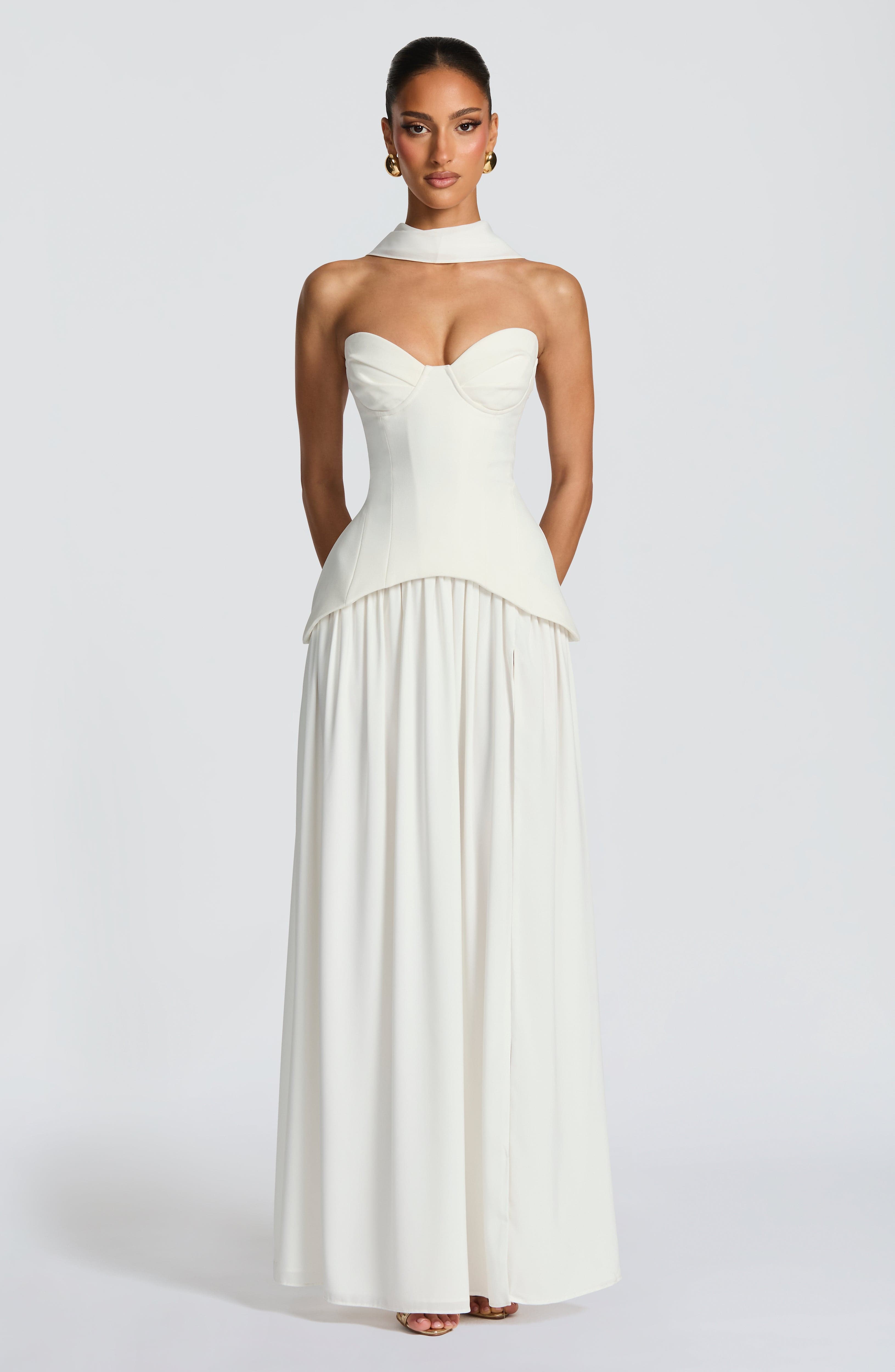 minilena Vietta Maxi Dress Ivory