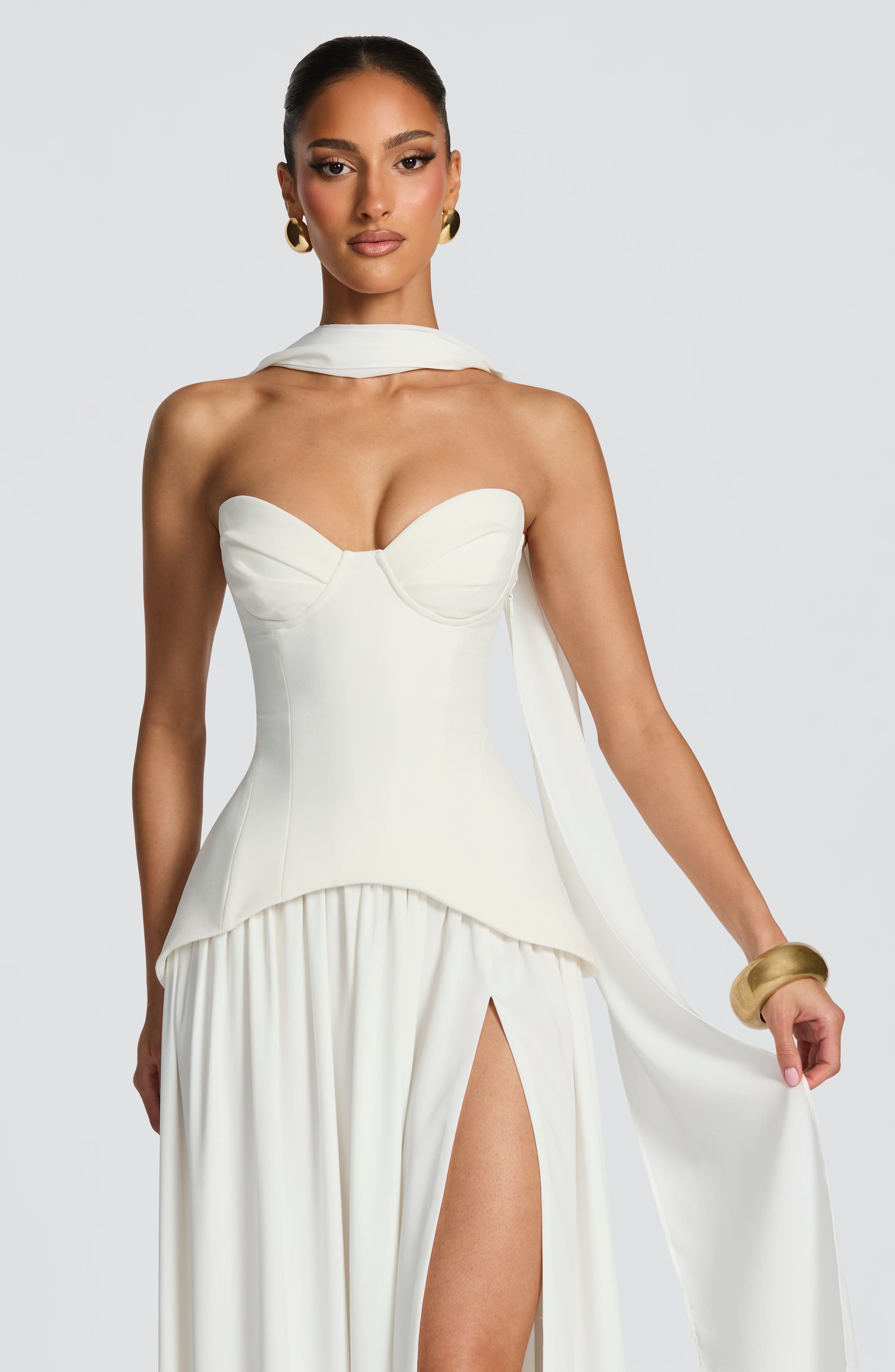 minilena Vietta Maxi Dress Ivory