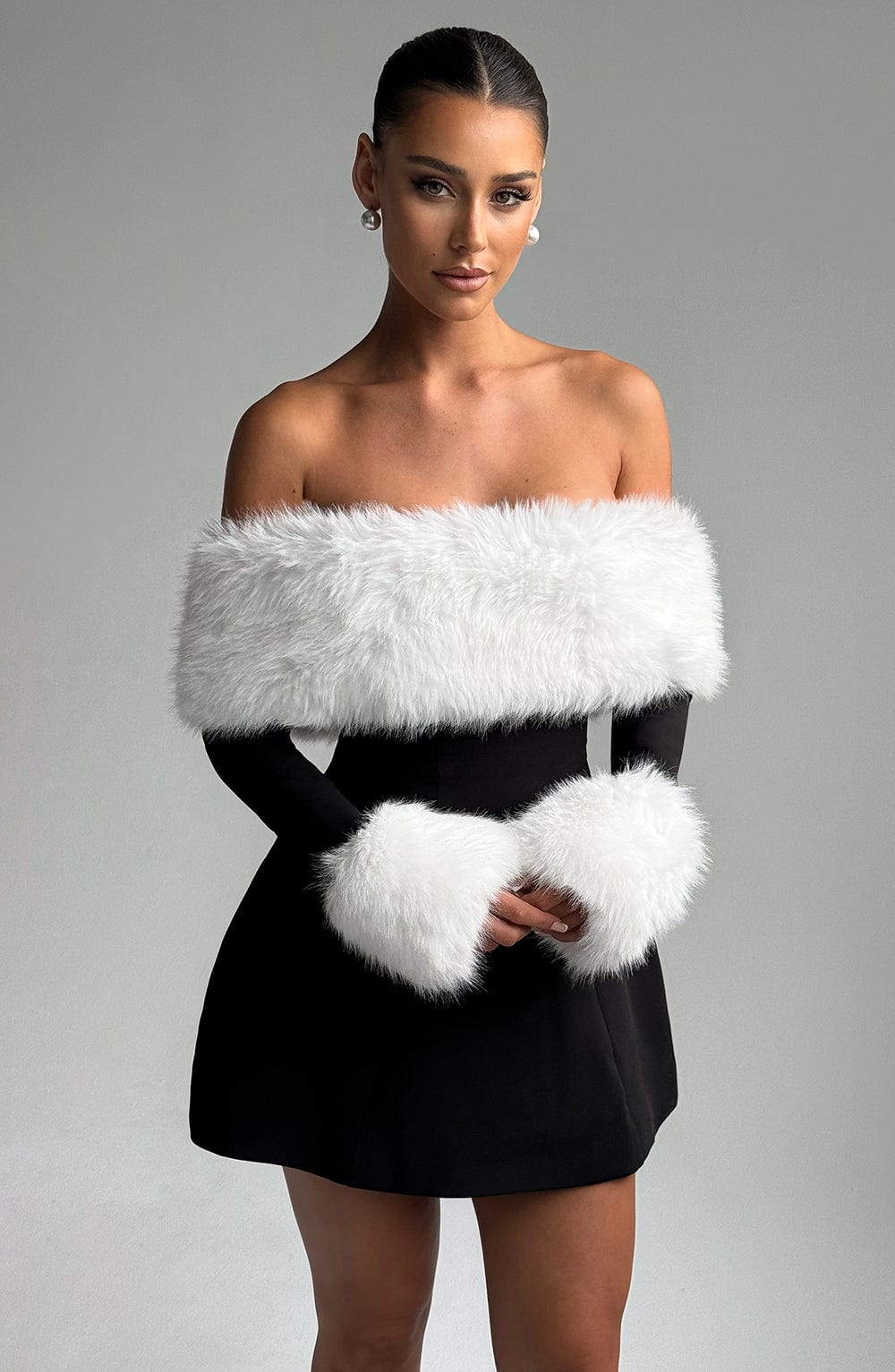 minilena Villanelle Mini Dress Black/White