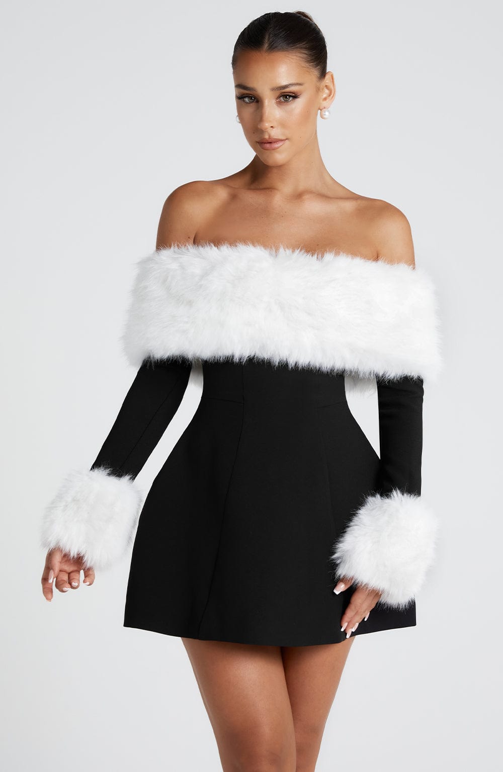 minilena Villanelle Mini Dress Black/White